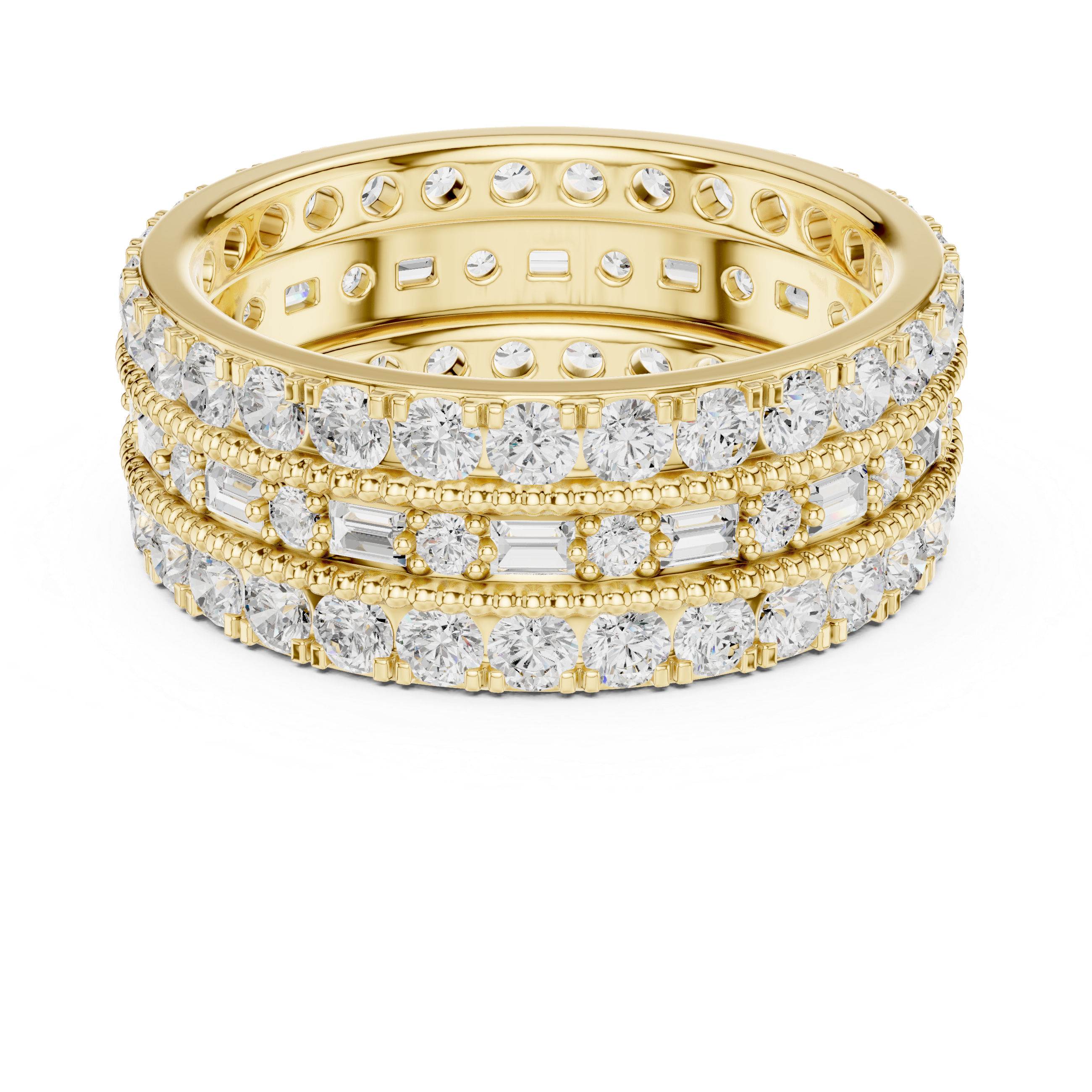 Mixed-Cut Diamond Eternity Band