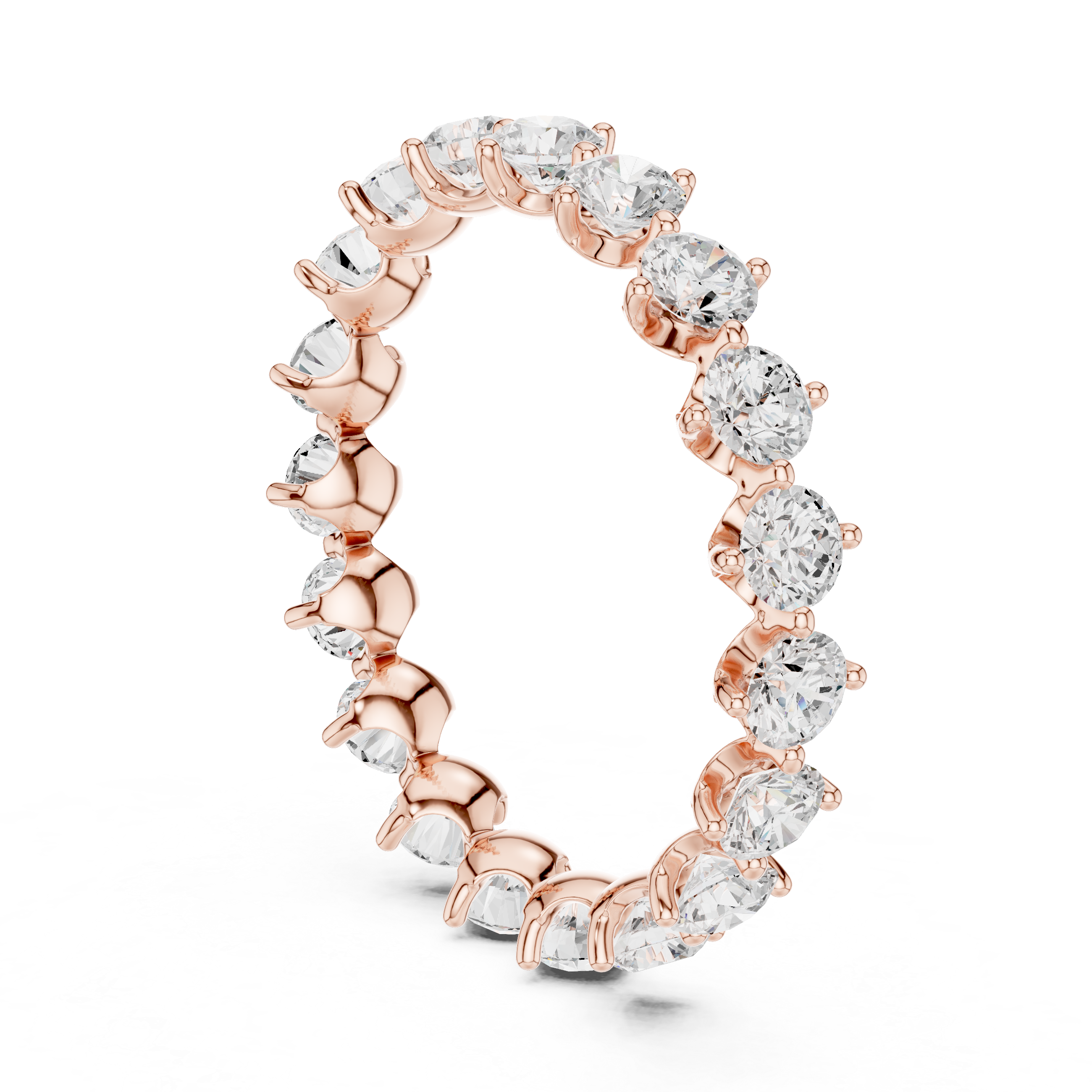 Round Diamond Eternity Wedding Band