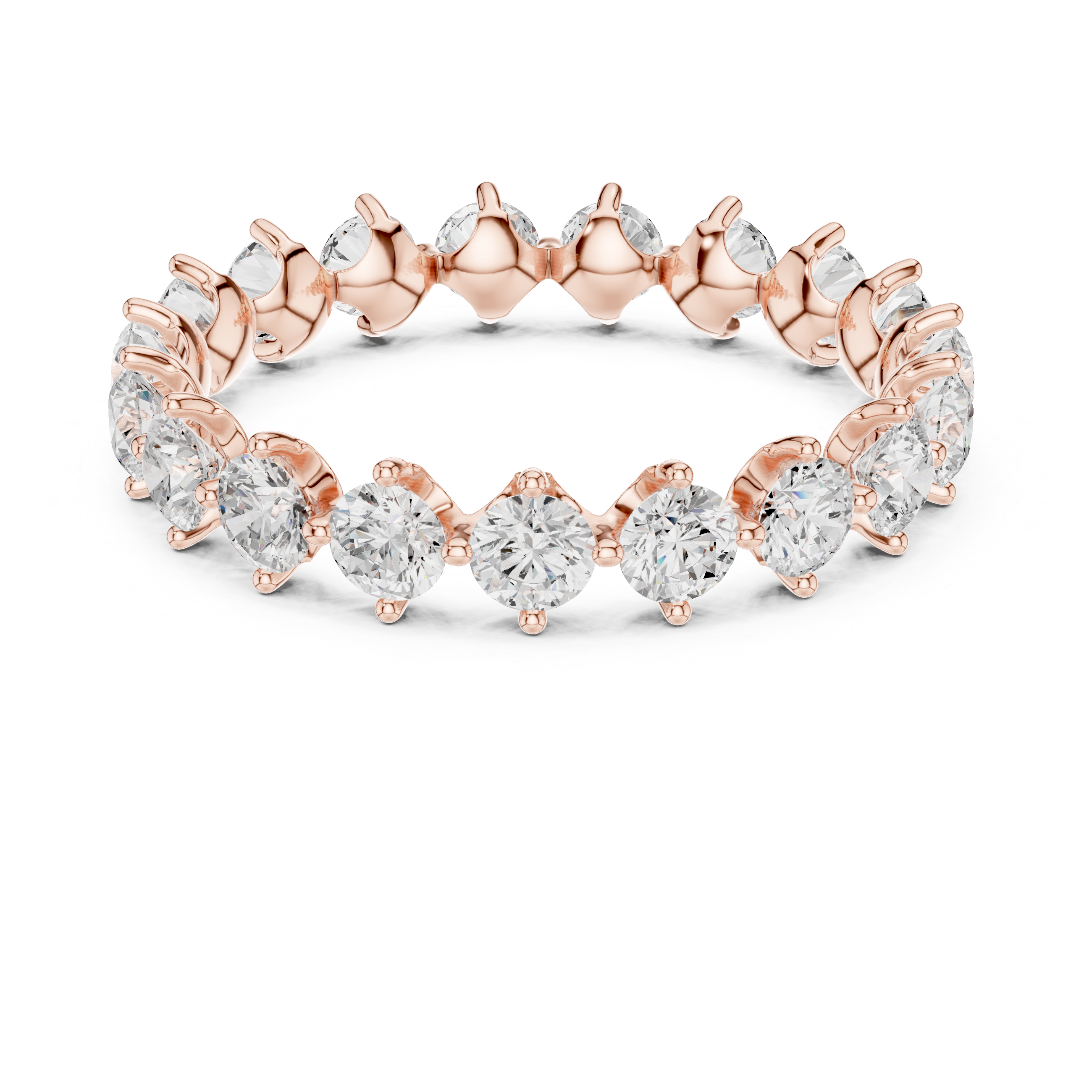 Round Diamond Eternity Wedding Band
