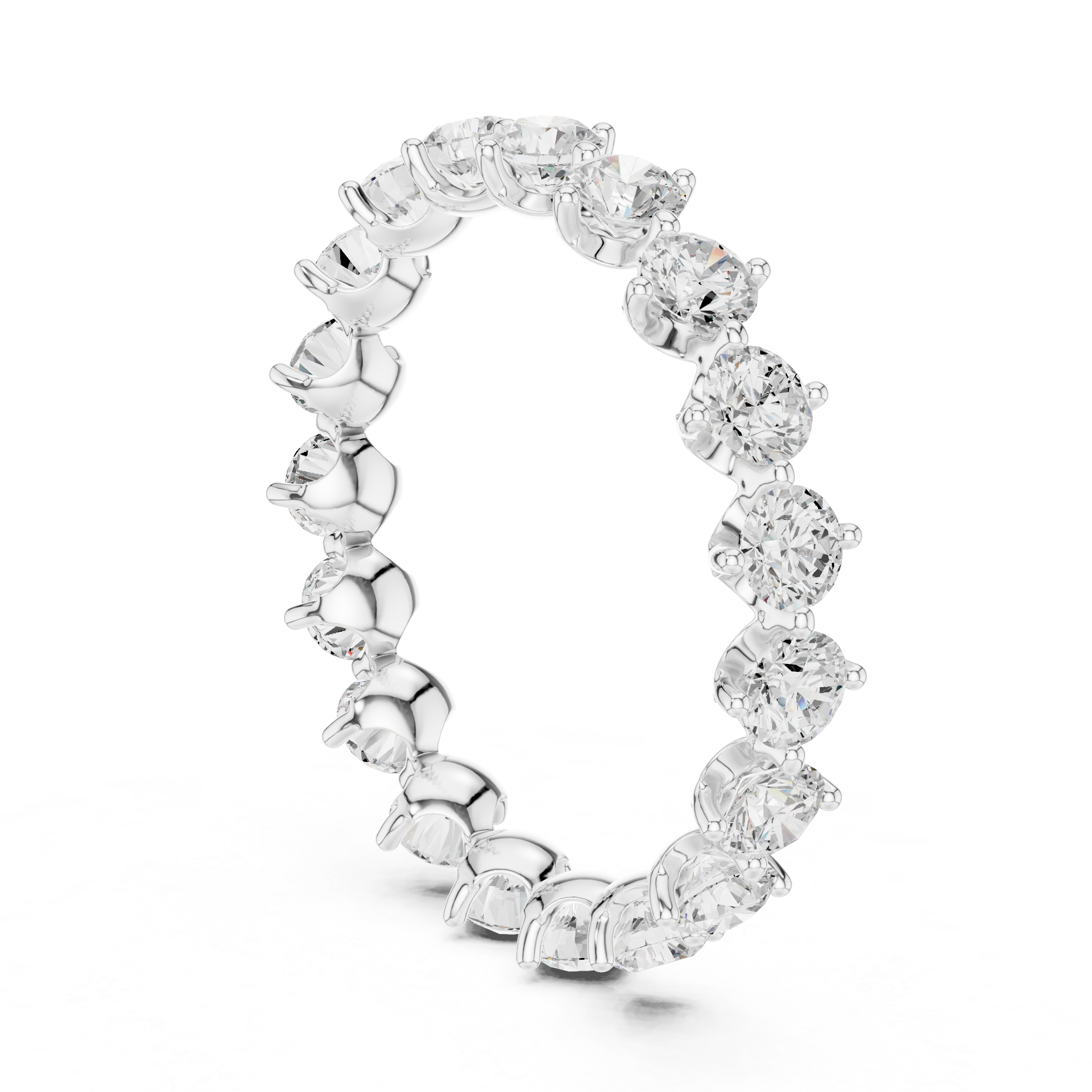 Round Diamond Eternity Wedding Band