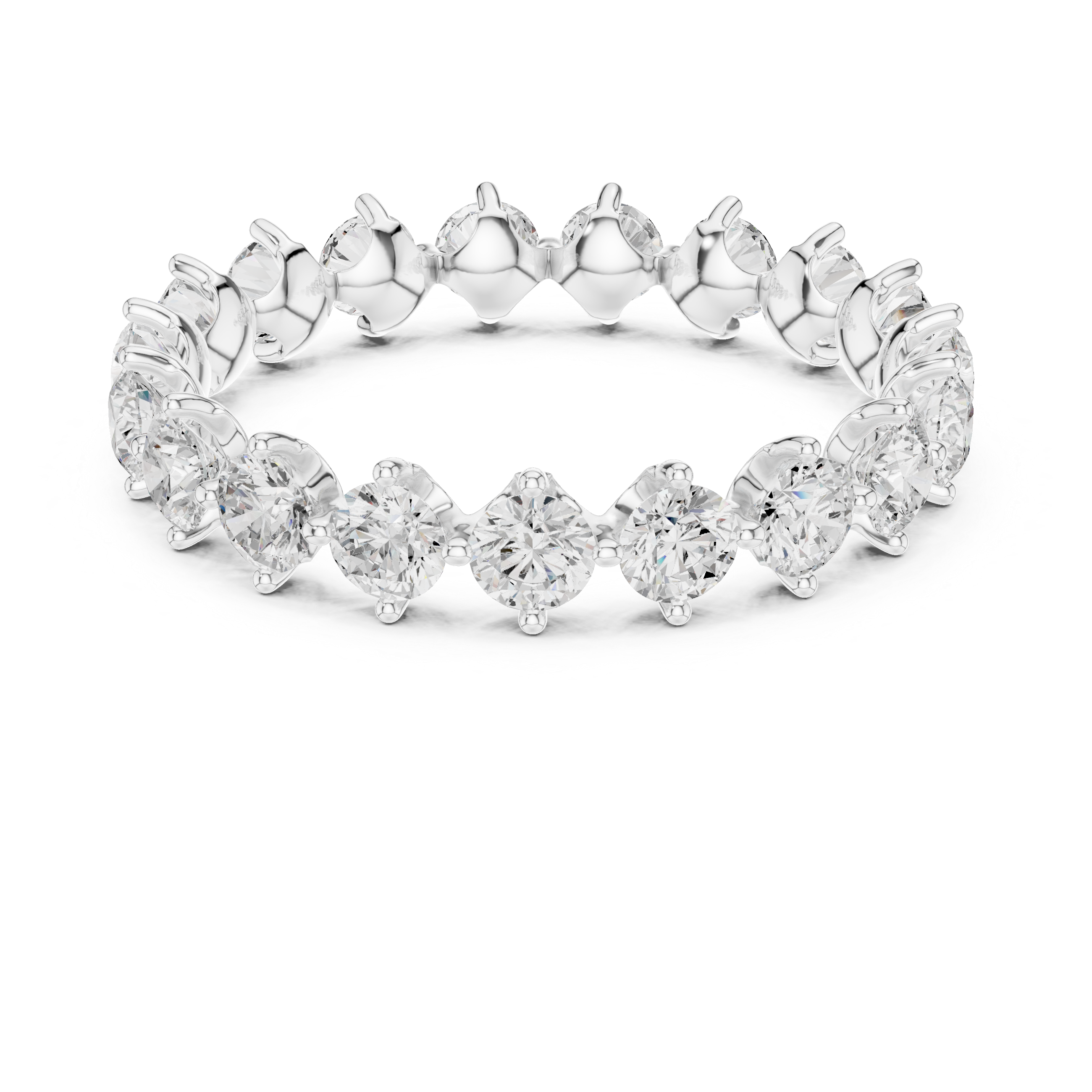 Round Diamond Eternity Wedding Band