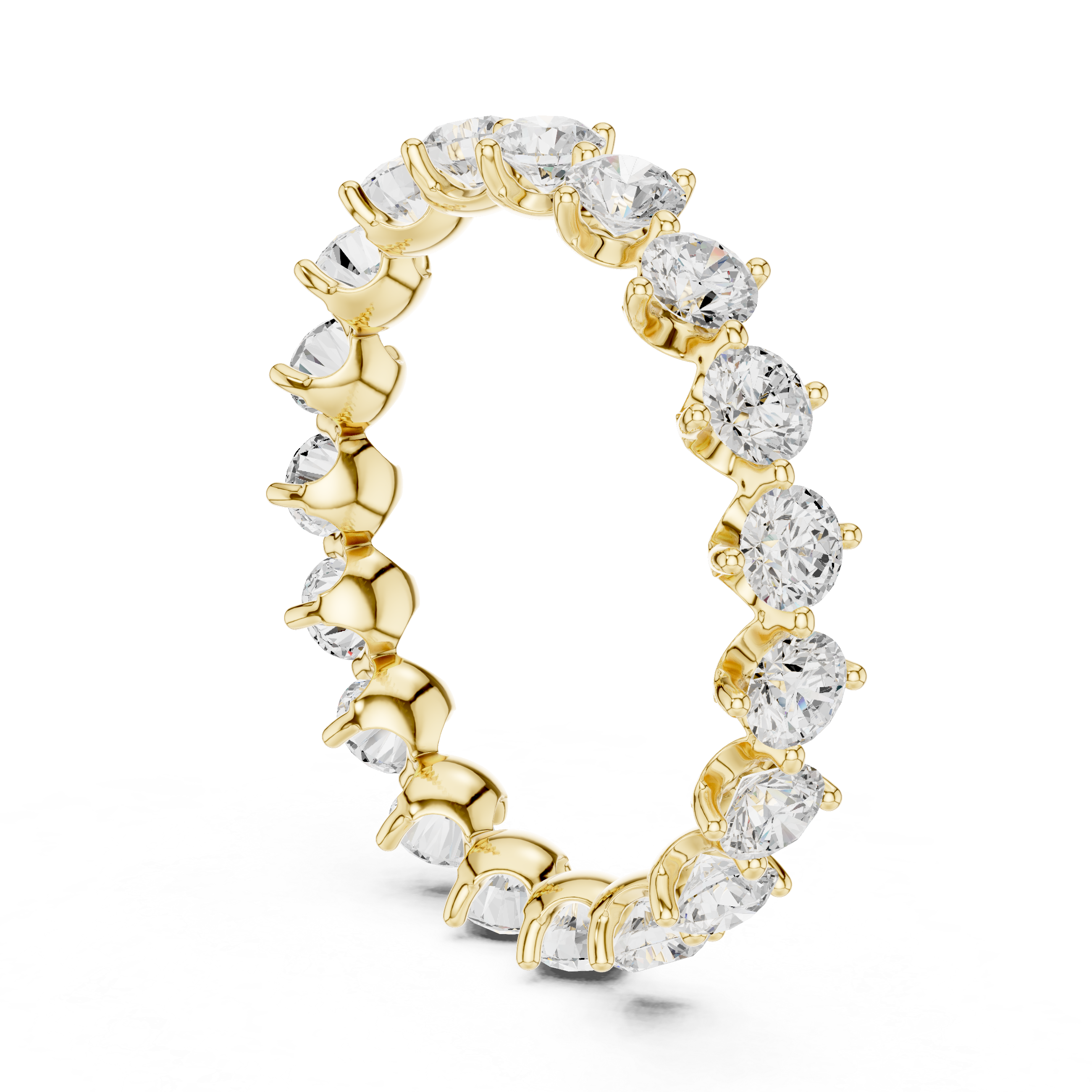 Round Diamond Eternity Wedding Band