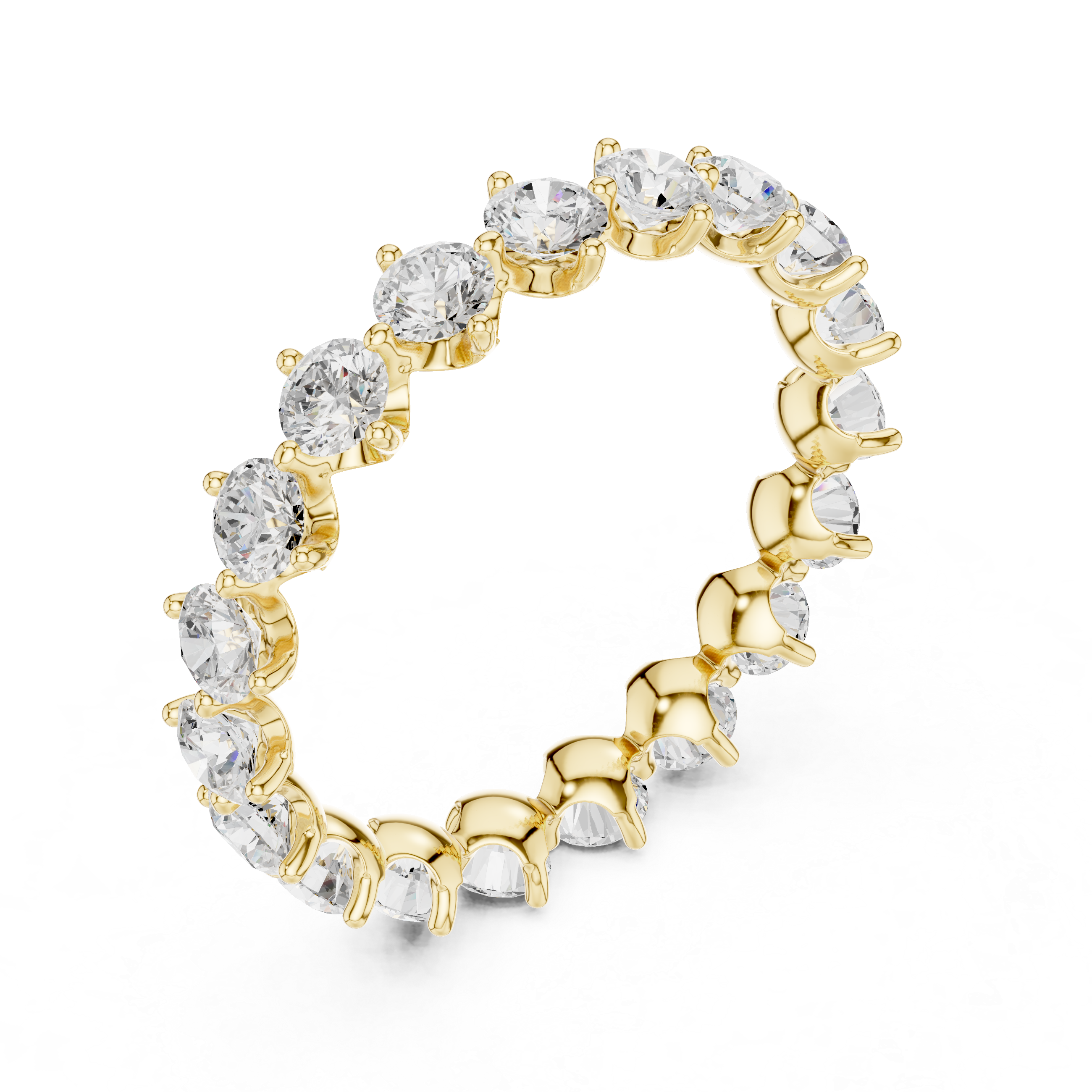 Round Diamond Eternity Wedding Band