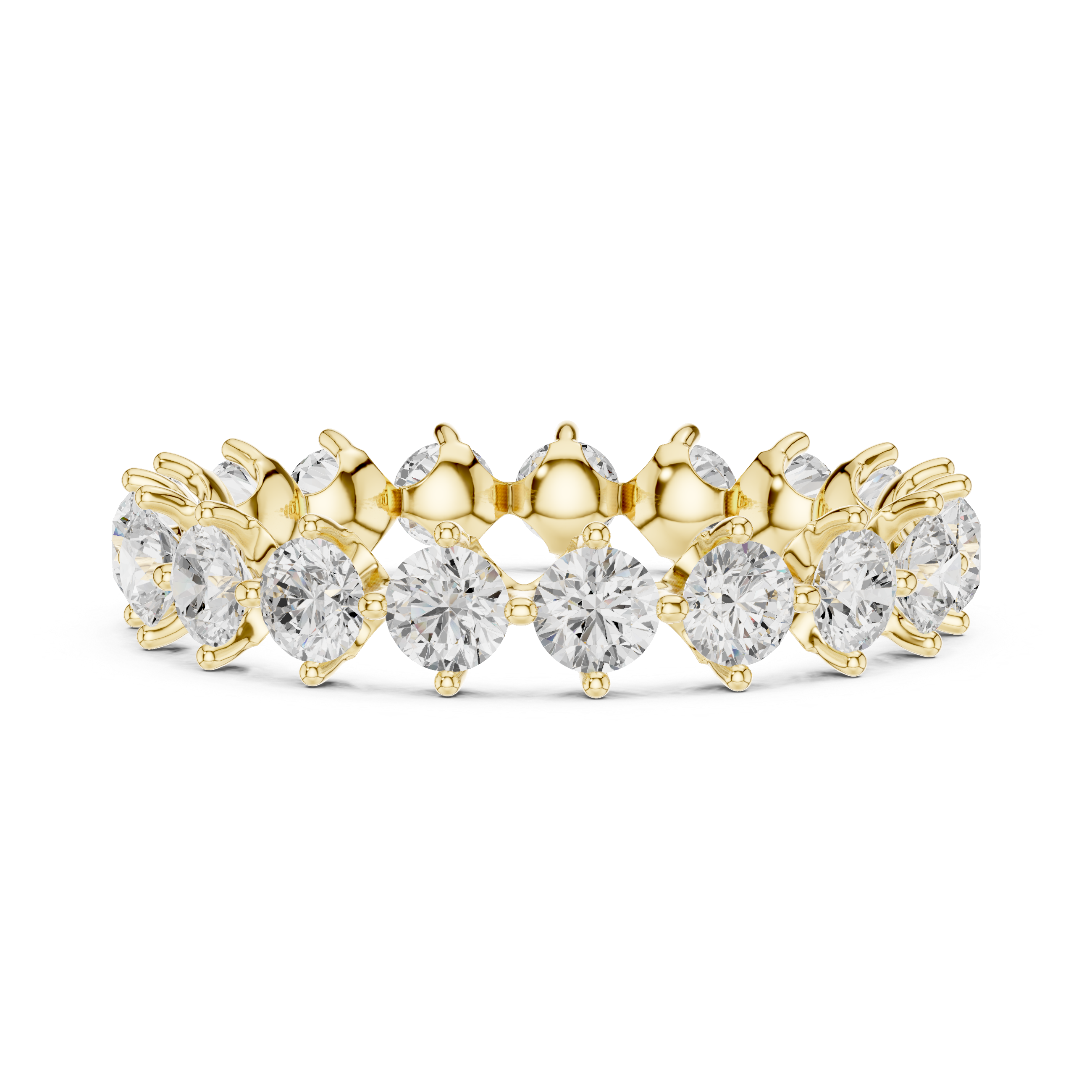 Round Diamond Eternity Wedding Band