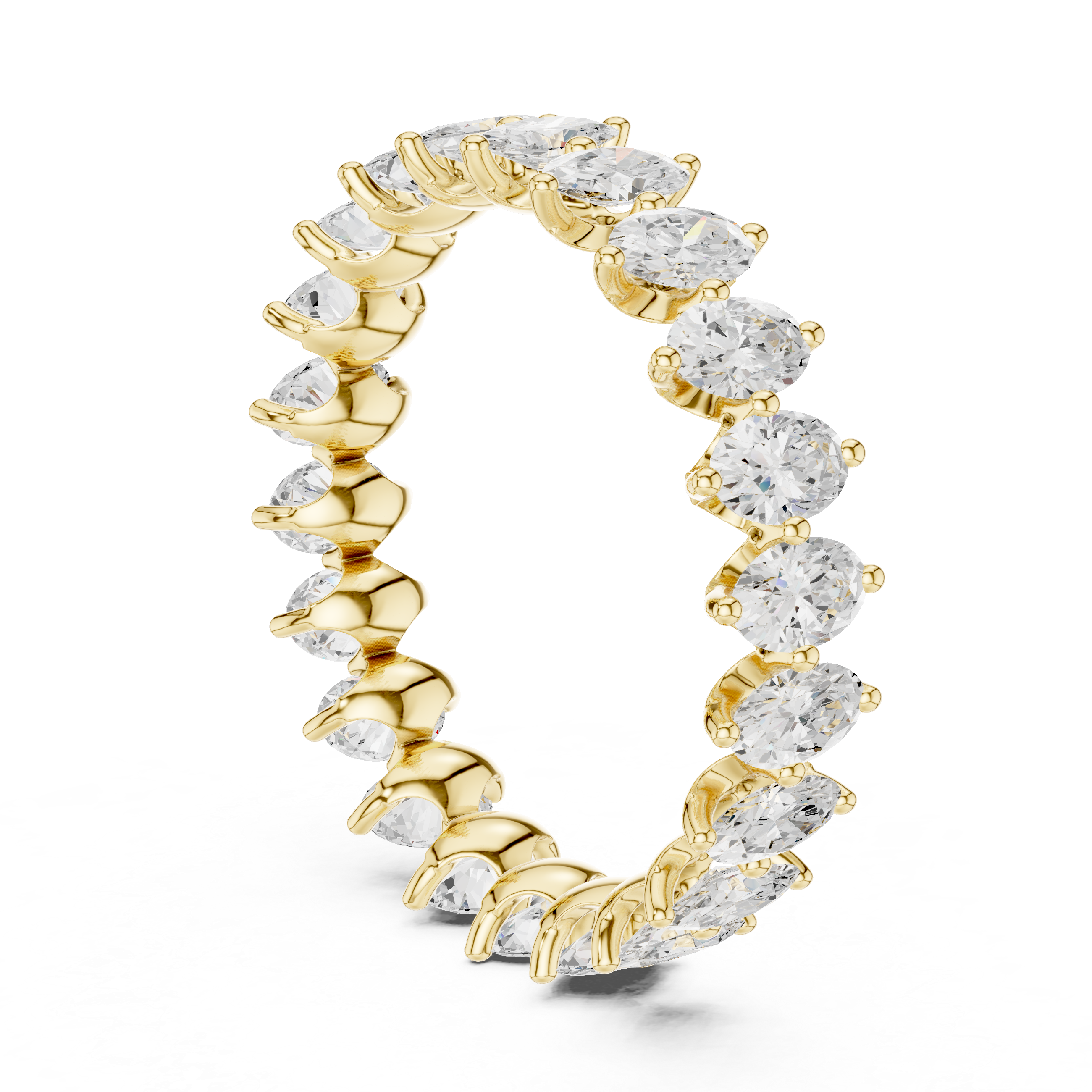 Oval Diamond Eternity Wedding Band