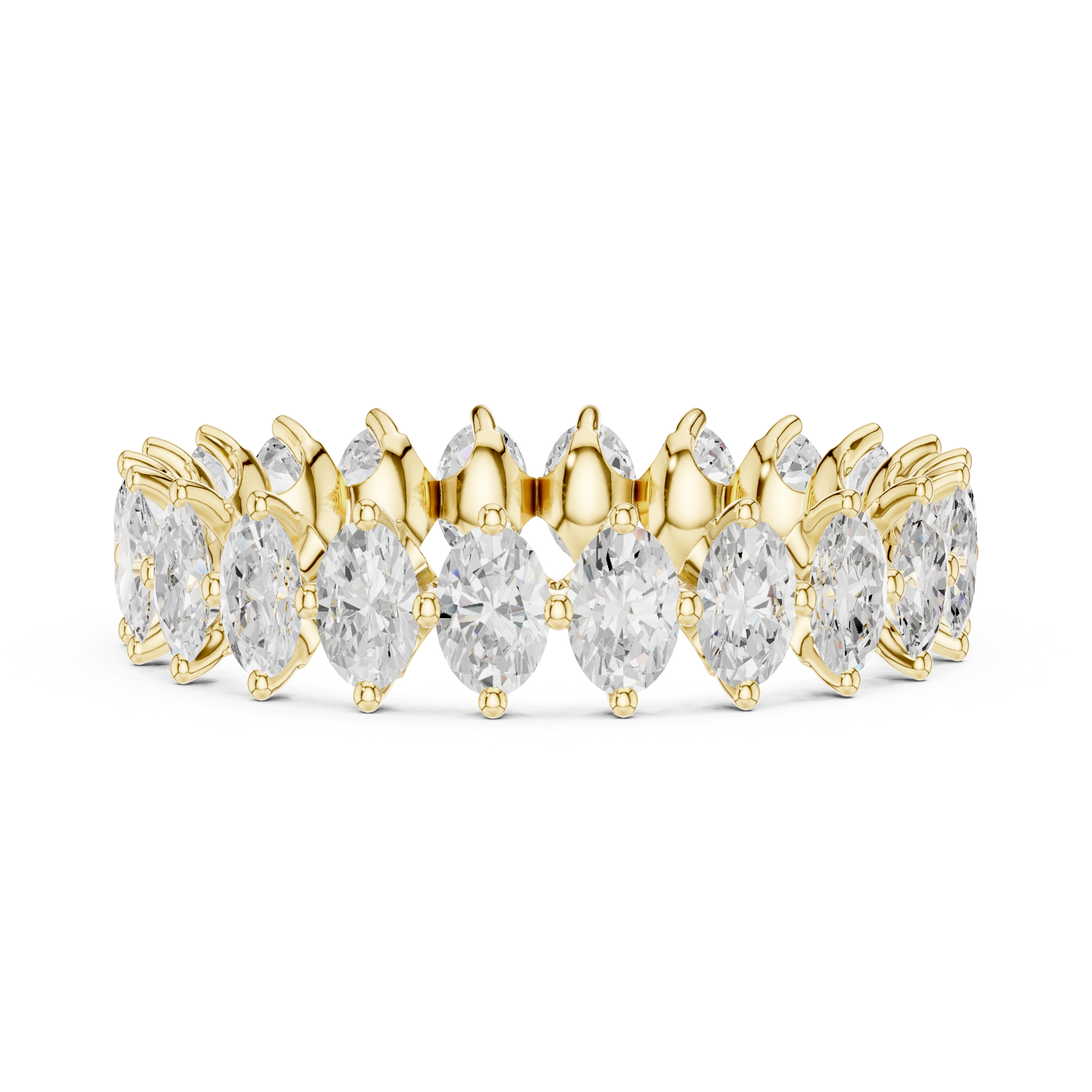 Oval Diamond Eternity Wedding Band