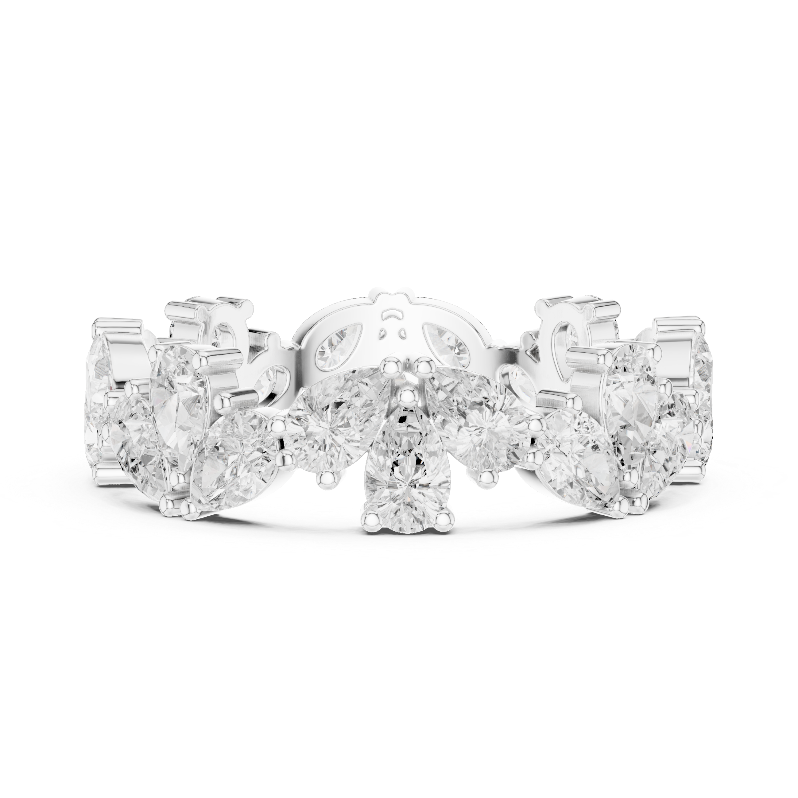 Pear Diamond Eternity Wedding Band