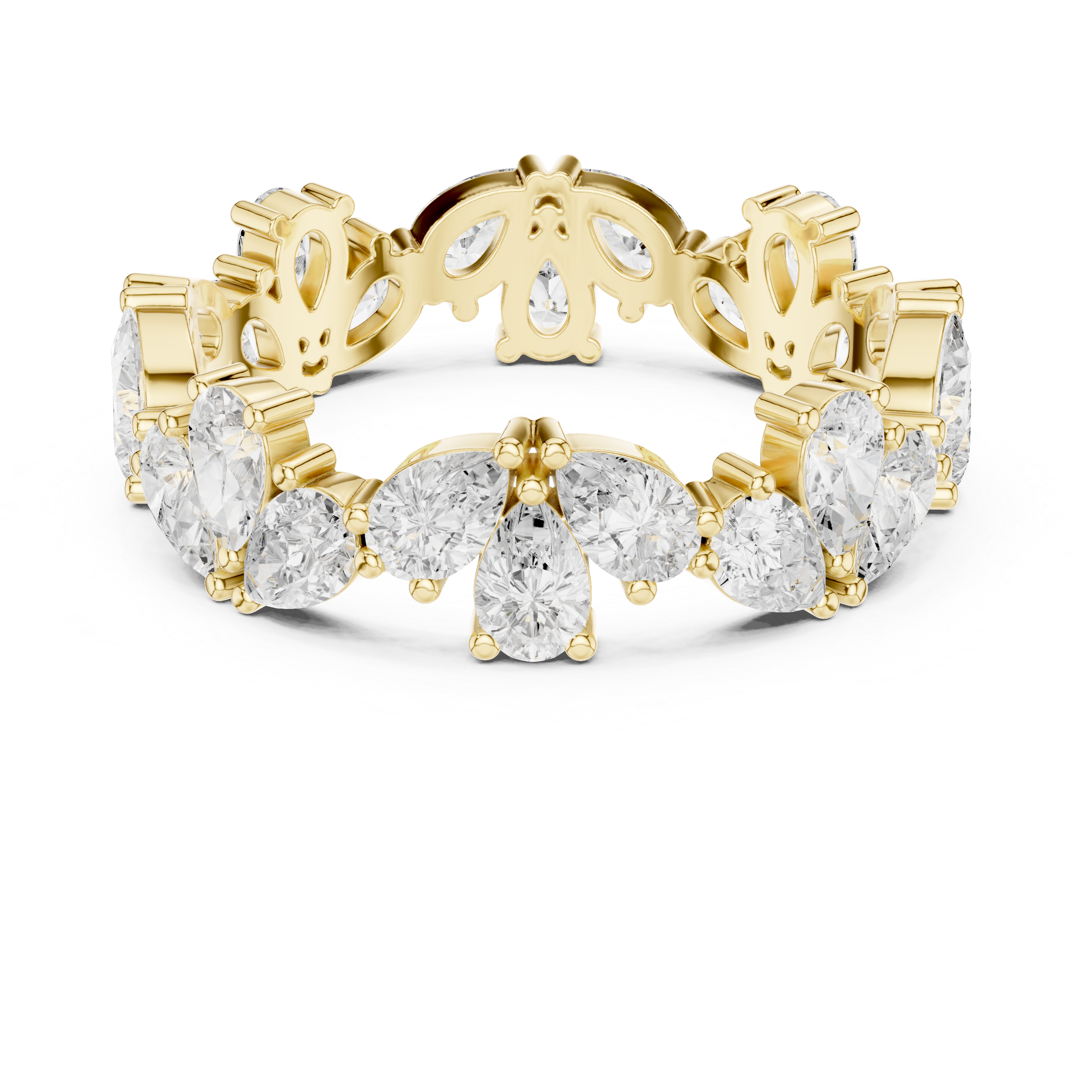 Pear Diamond Eternity Wedding Band