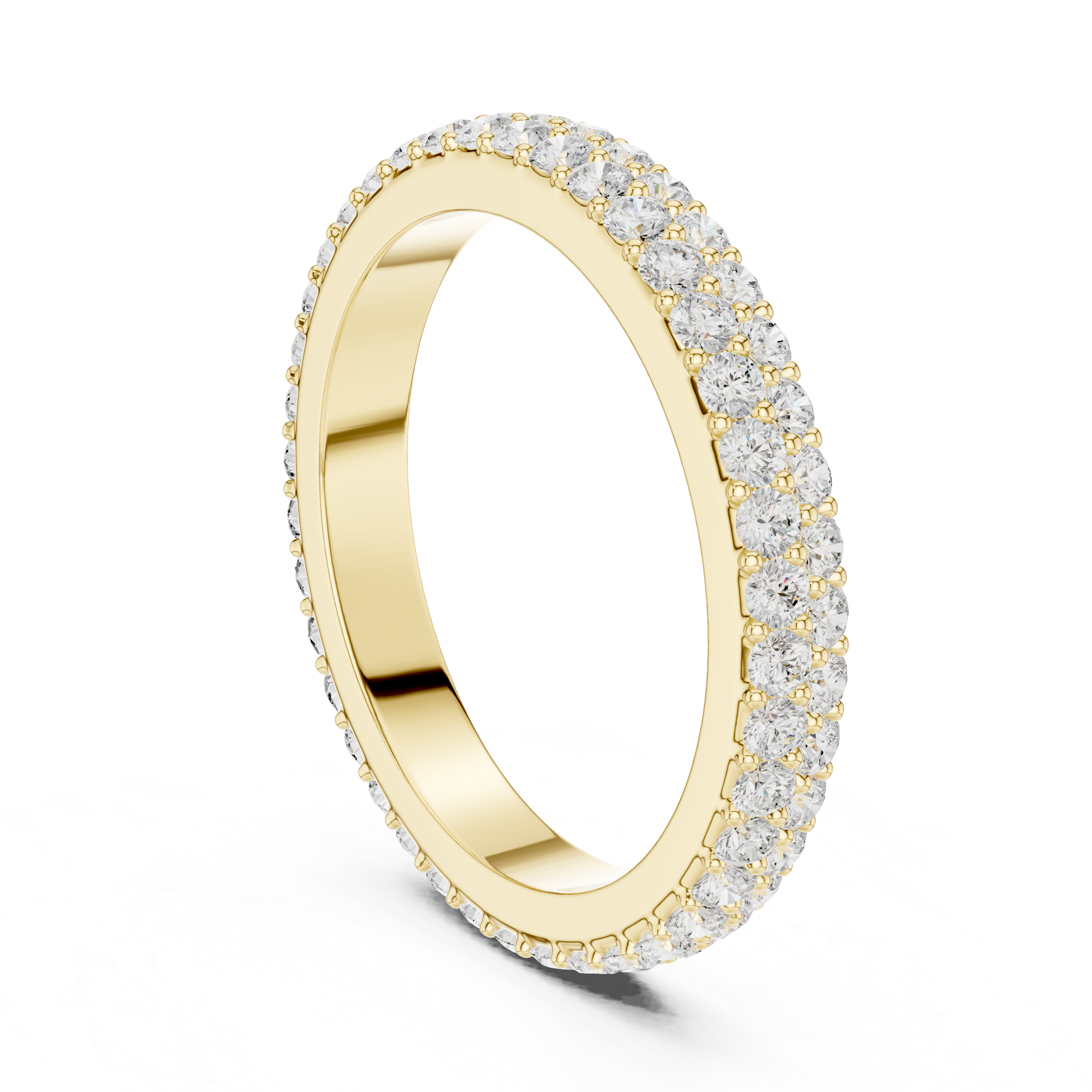 Double Row Diamond Pavé Wedding Band