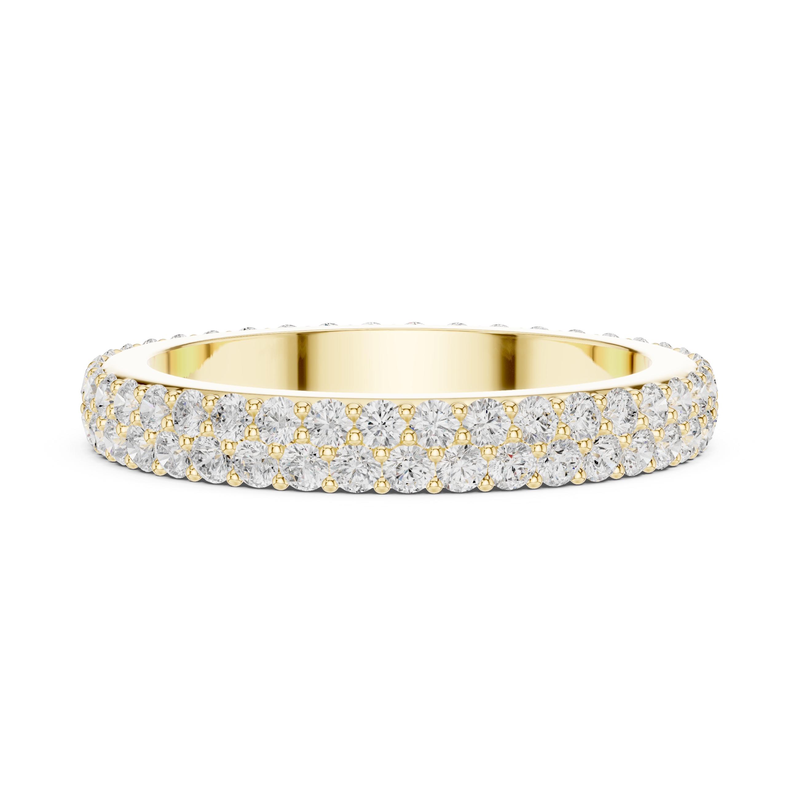 Double Row Diamond Pavé Wedding Band