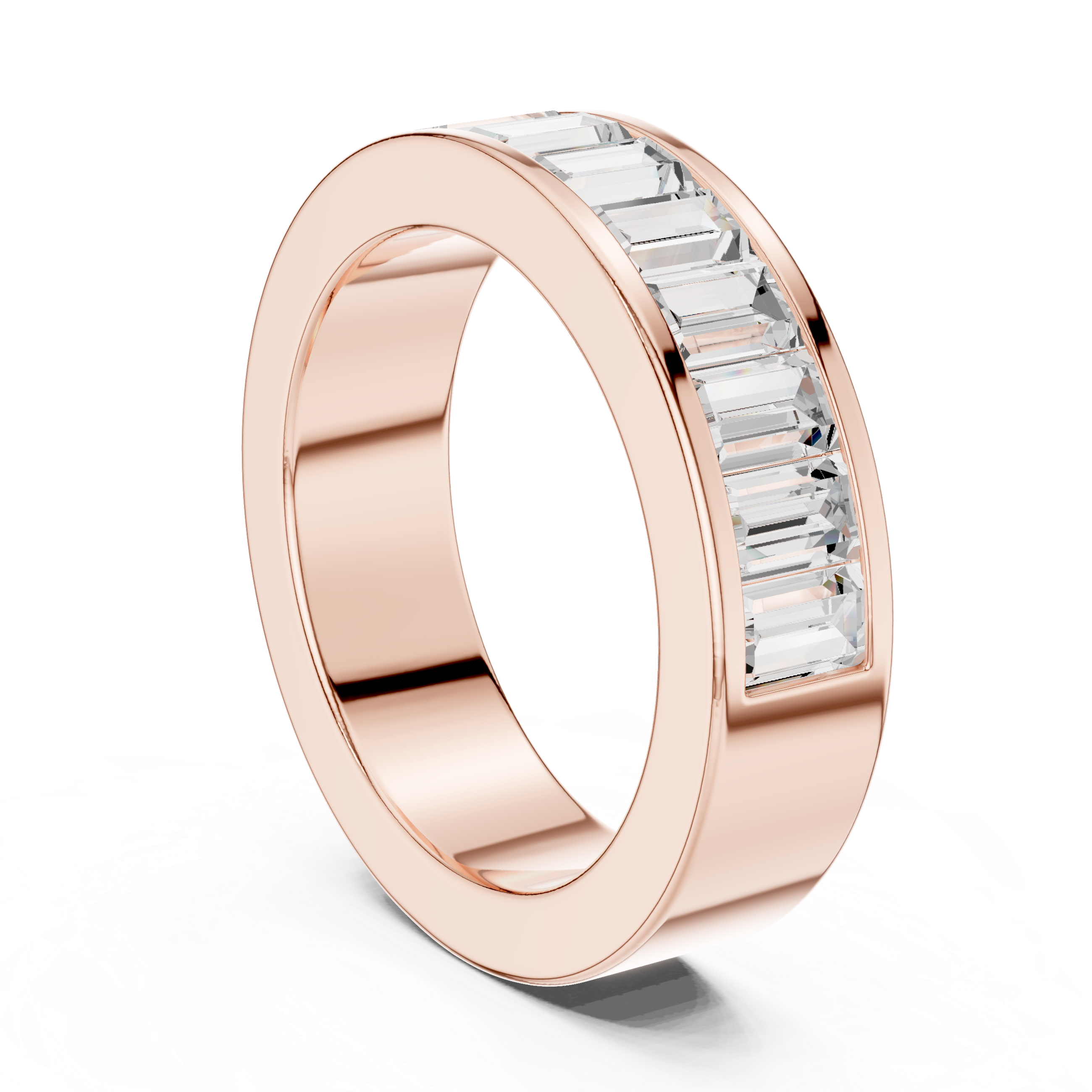 Channel Set Baguette Diamond Eternity Band