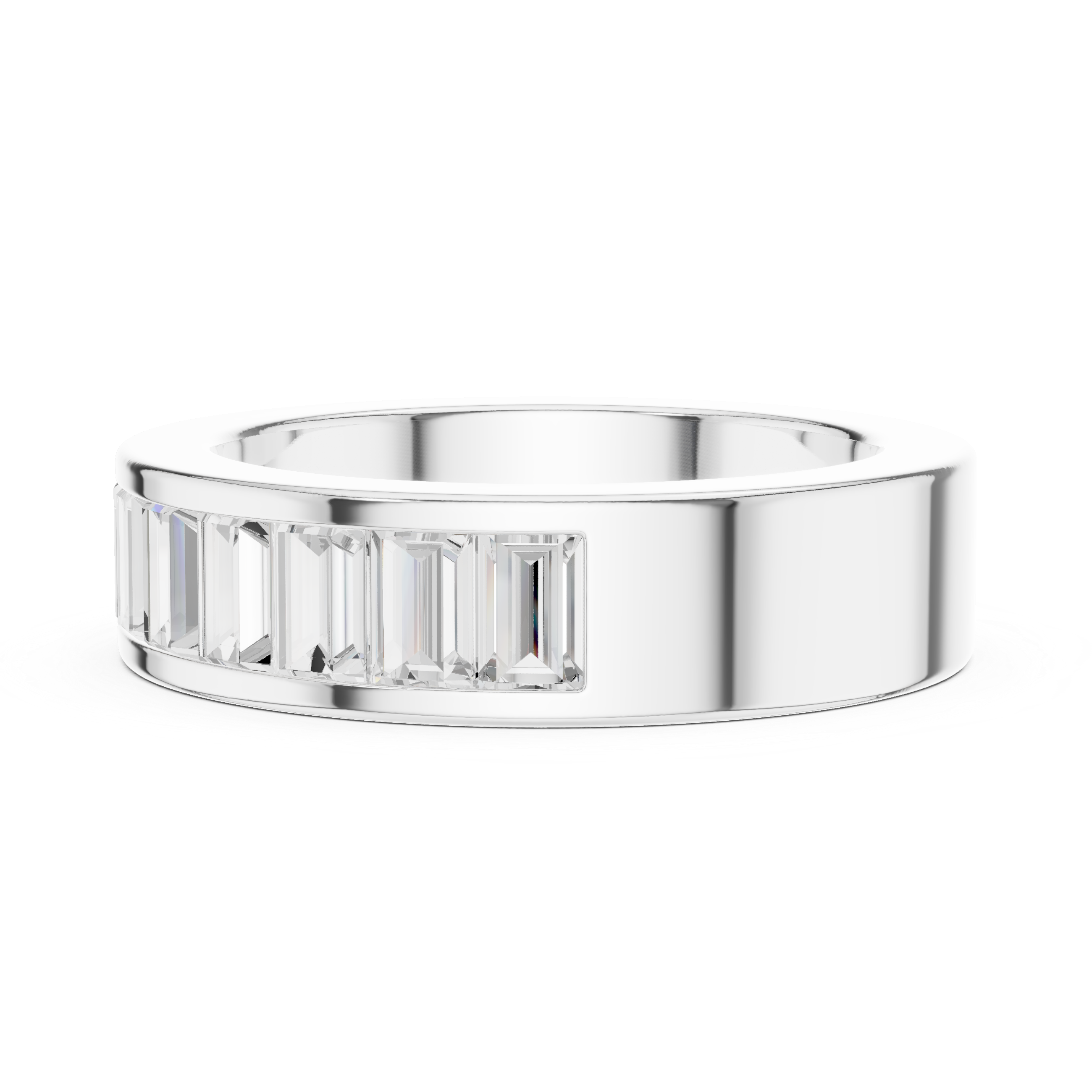 Channel Set Baguette Diamond Eternity Band