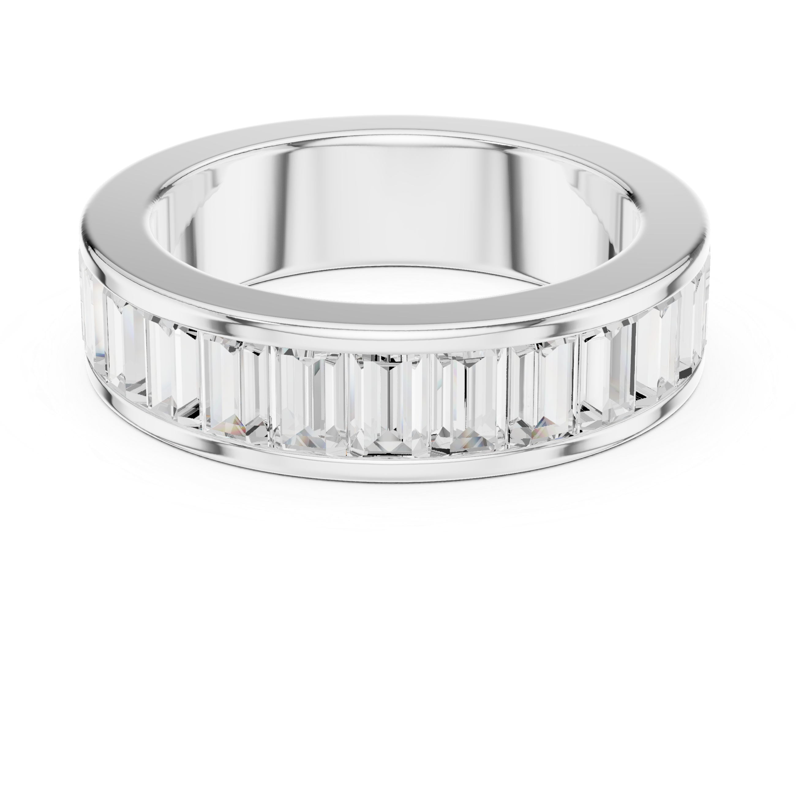 Channel Set Baguette Diamond Eternity Band