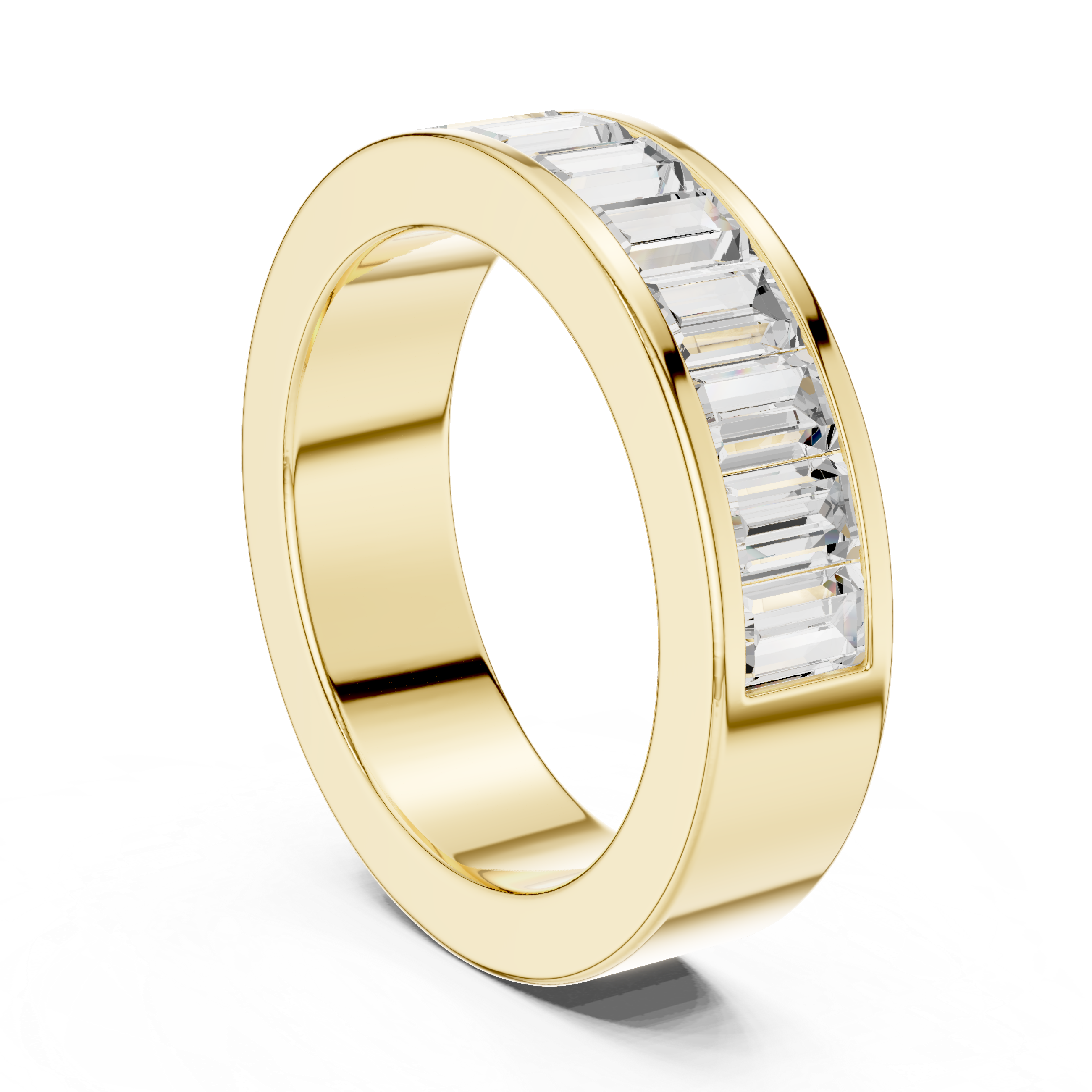 Channel Set Baguette Diamond Eternity Band
