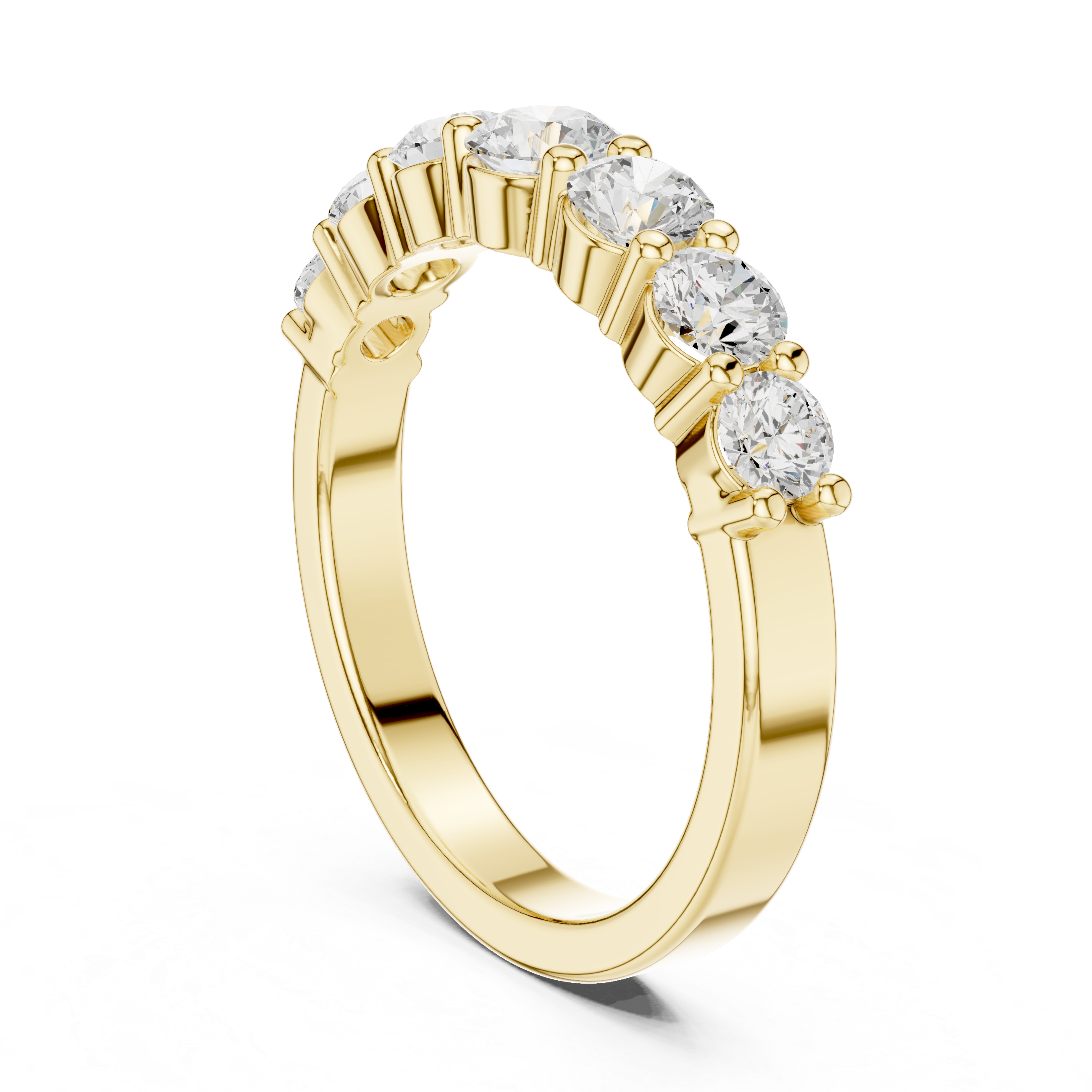 Round Brilliant Diamond Half Eternity Ring