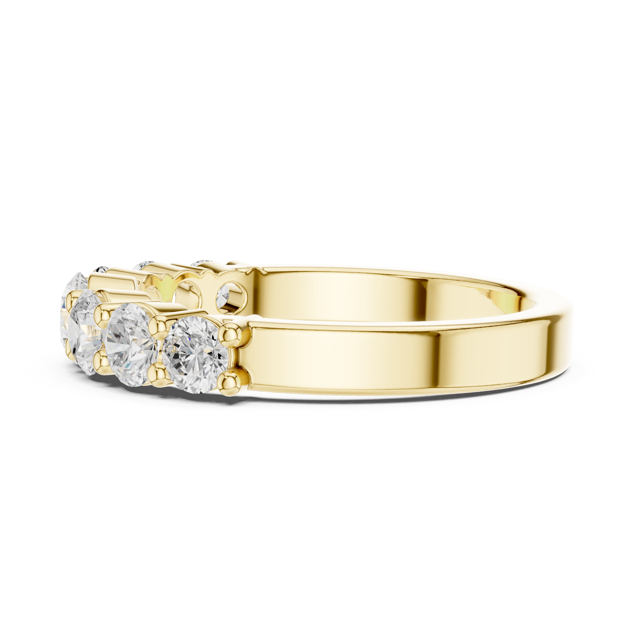 Round Brilliant Diamond Half Eternity Ring