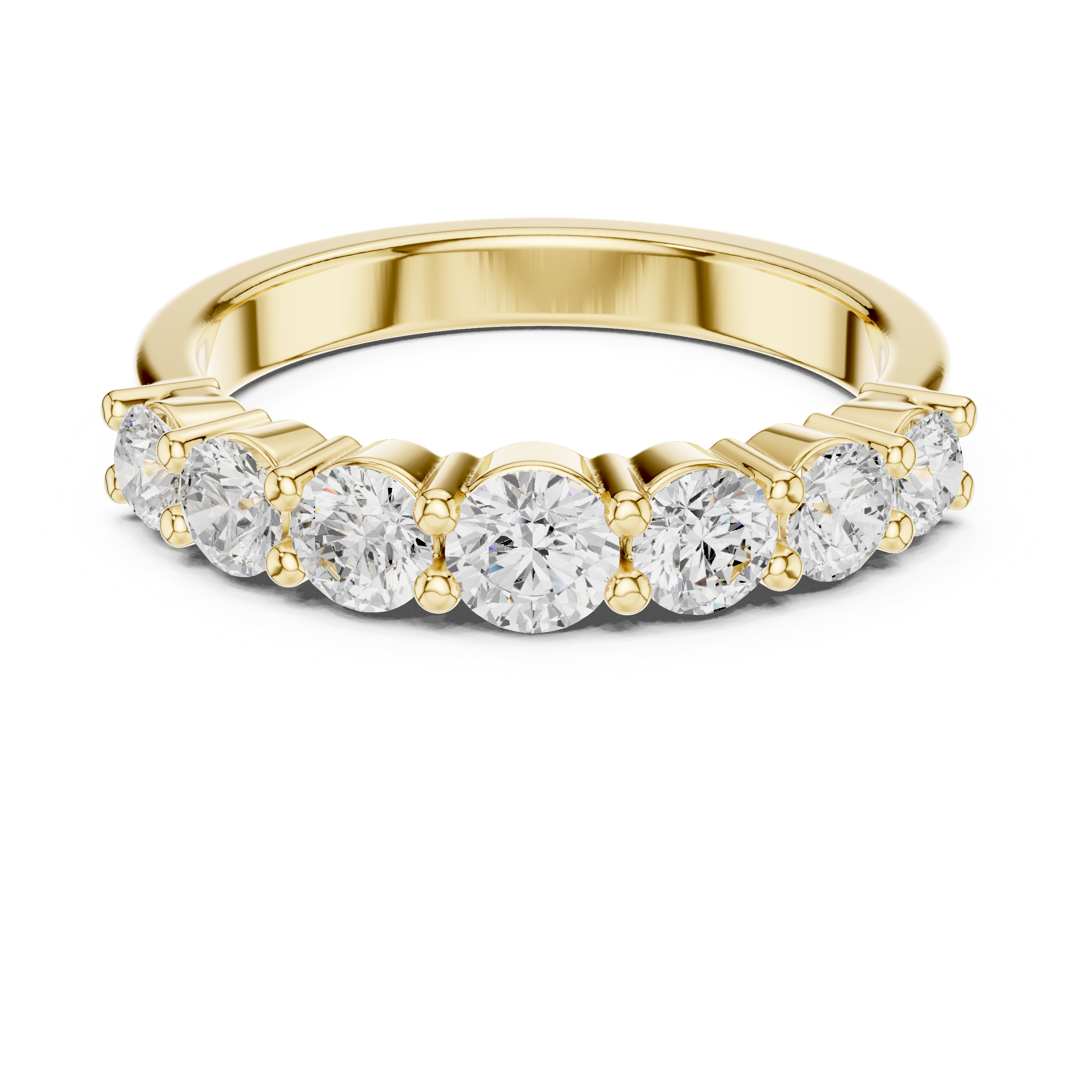 Round Brilliant Diamond Half Eternity Ring