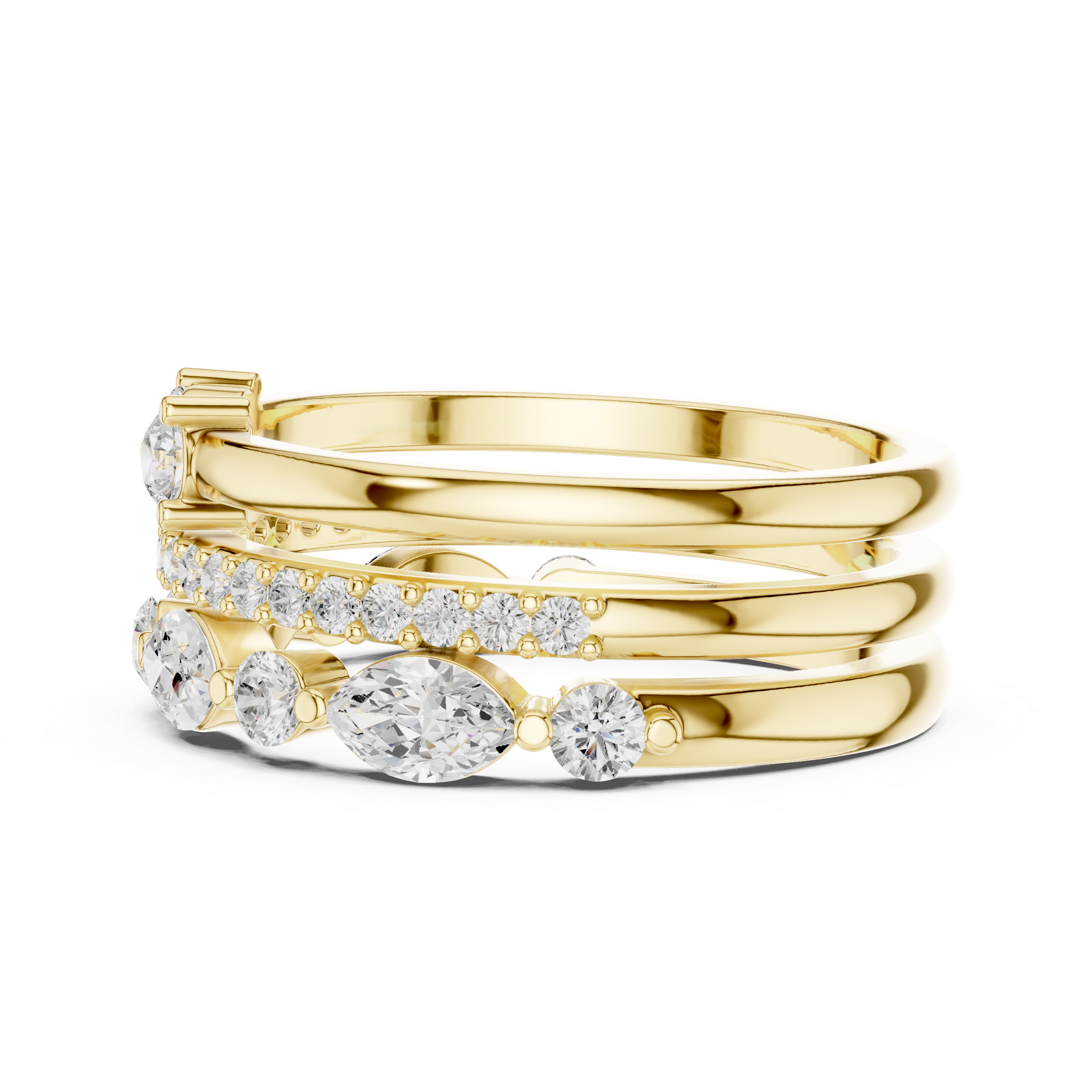 Three Piece Diamond Ring Set