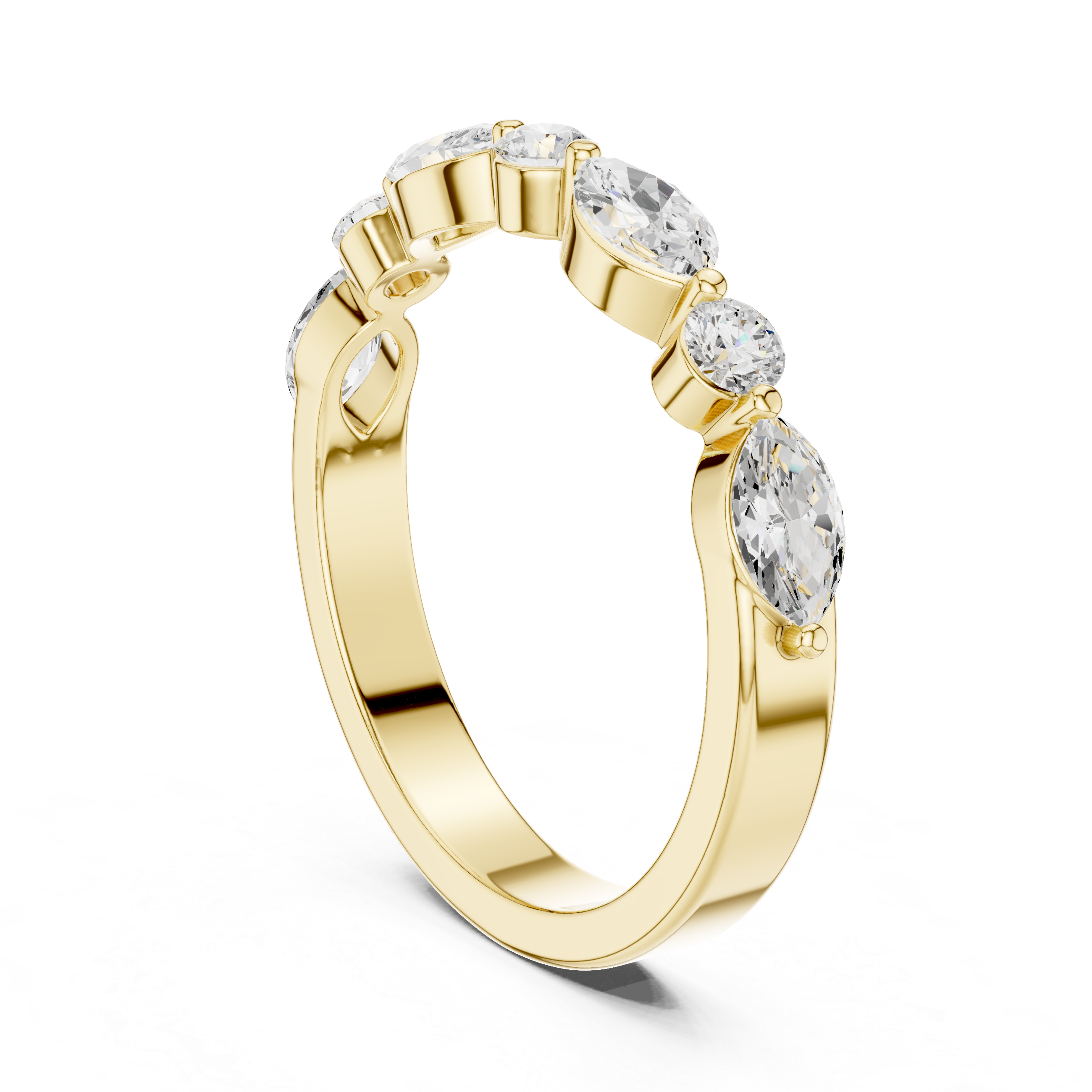 Marquise Diamond Wedding Band