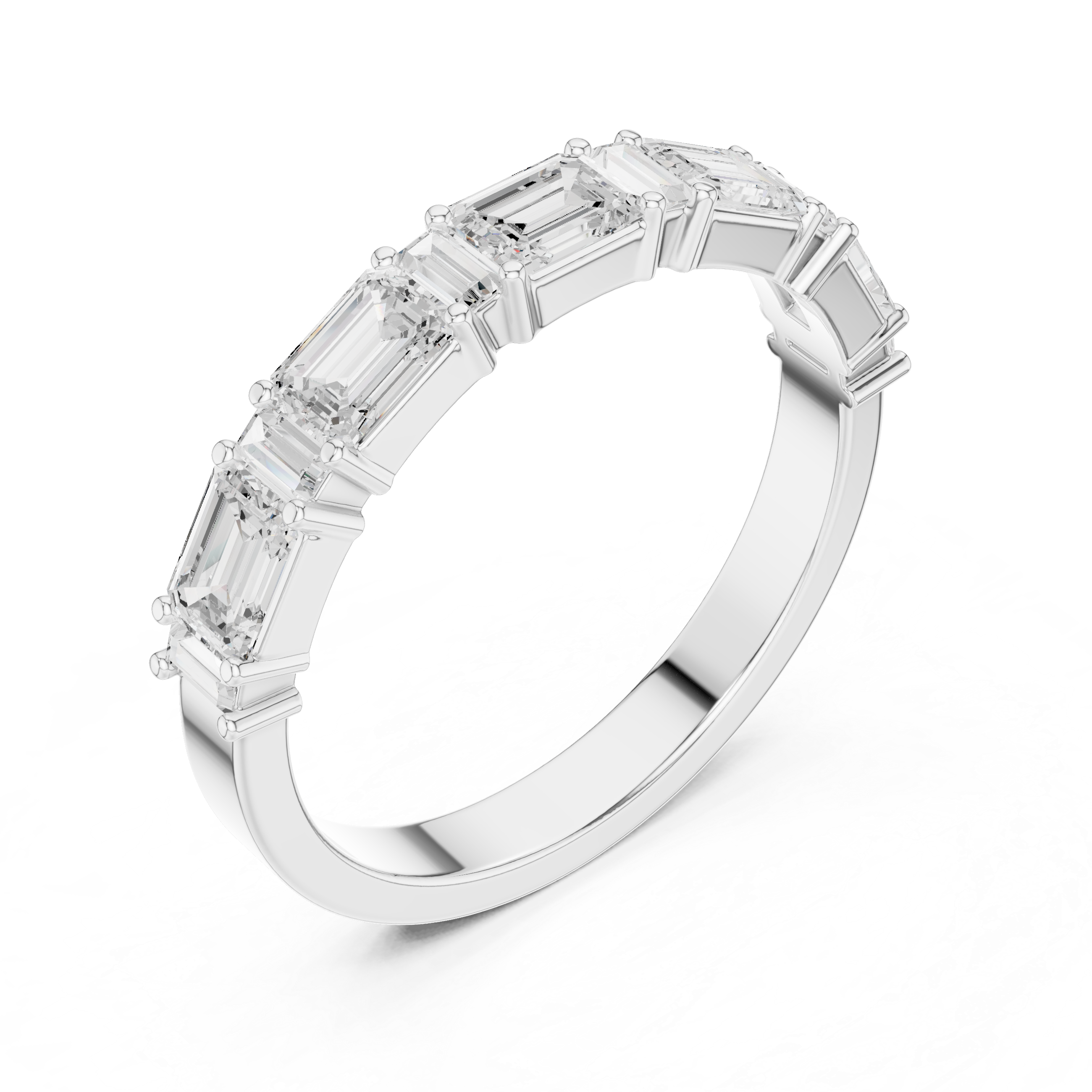 Five Stone Emerald Cut Diamond Ring
