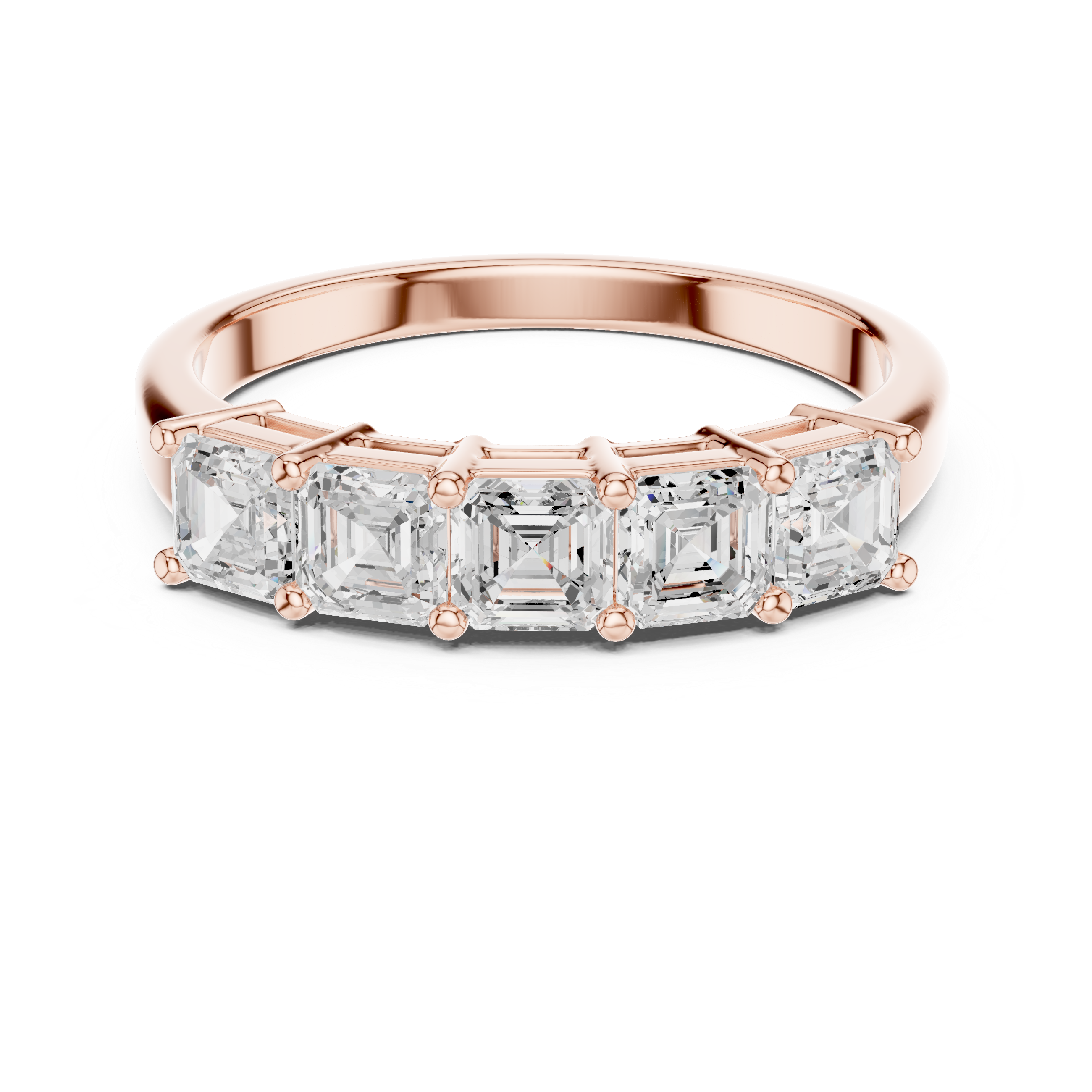 Five Stone Asscher Diamond Ring