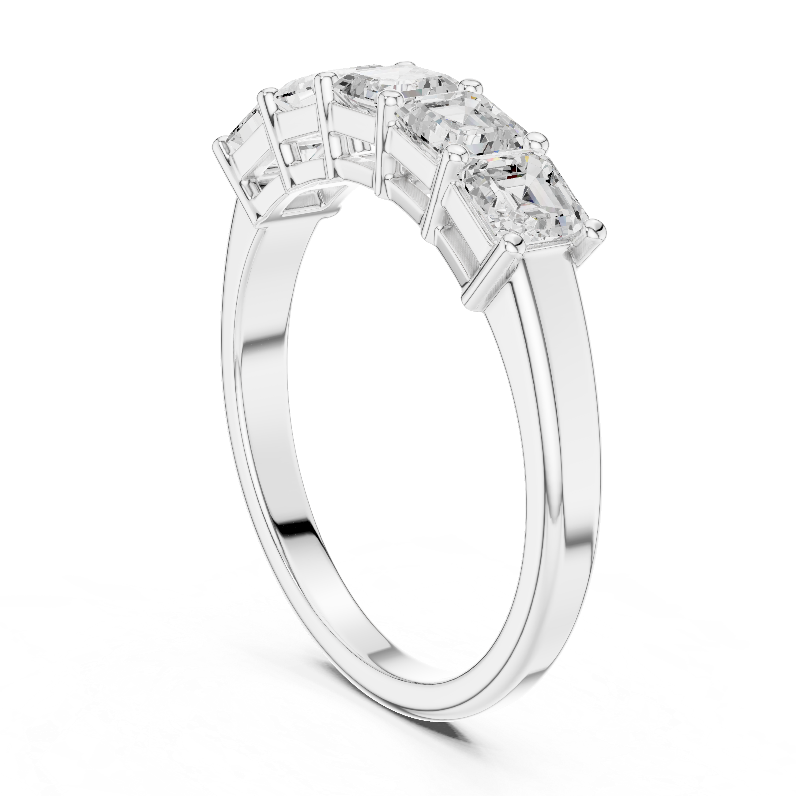 Five Stone Asscher Diamond Ring