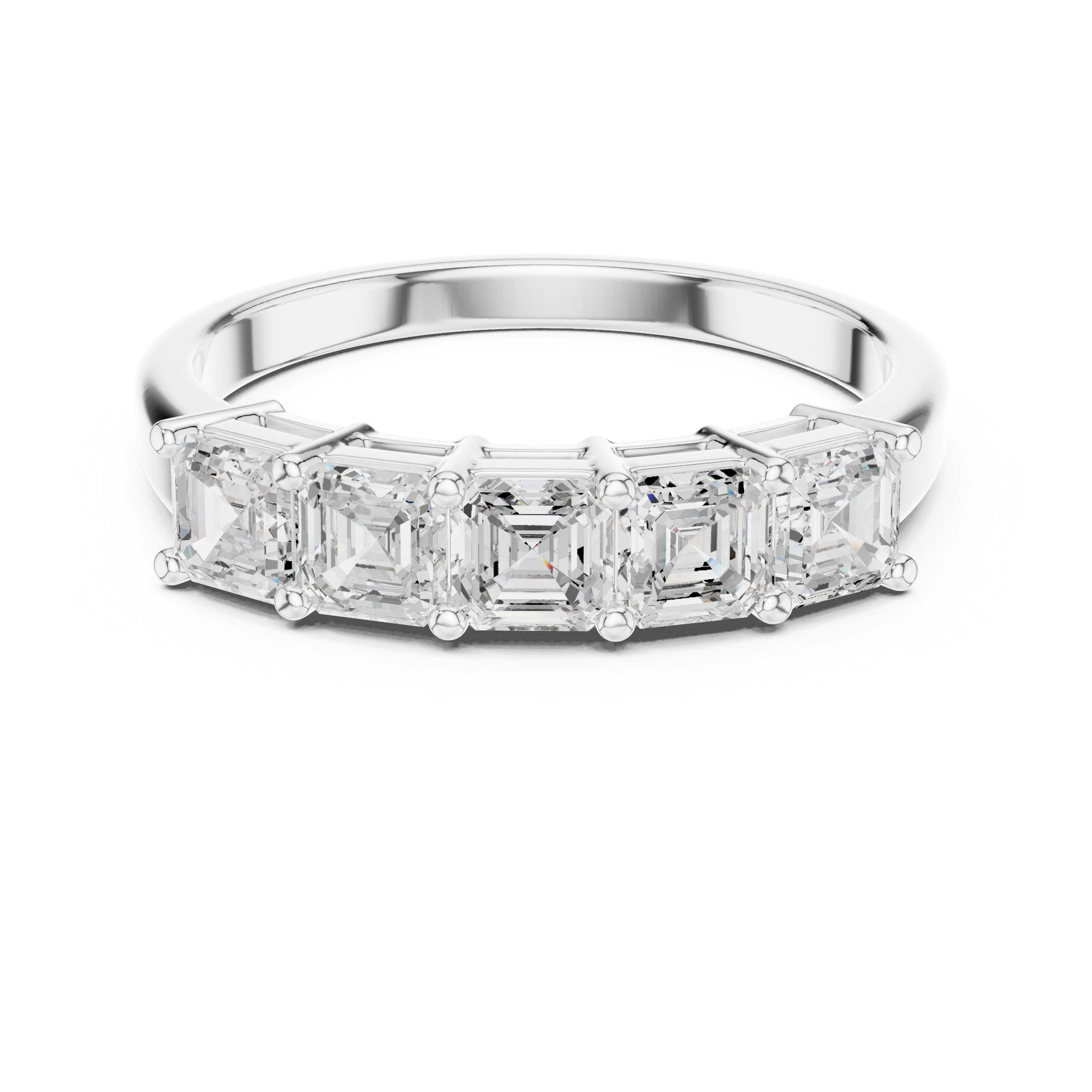 Five Stone Asscher Diamond Ring
