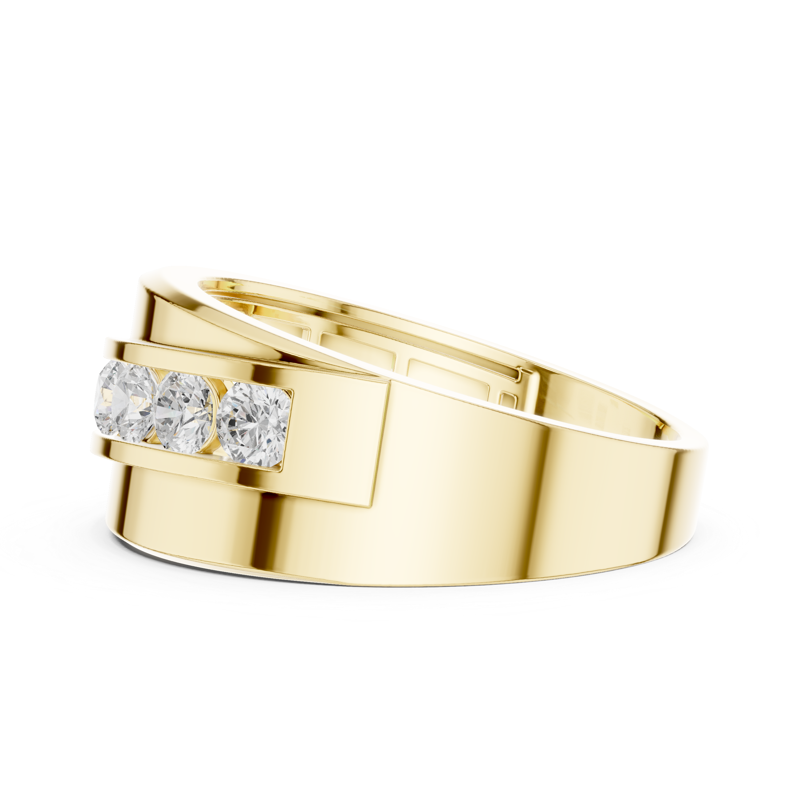 Channel Set Diamond Wedding Band