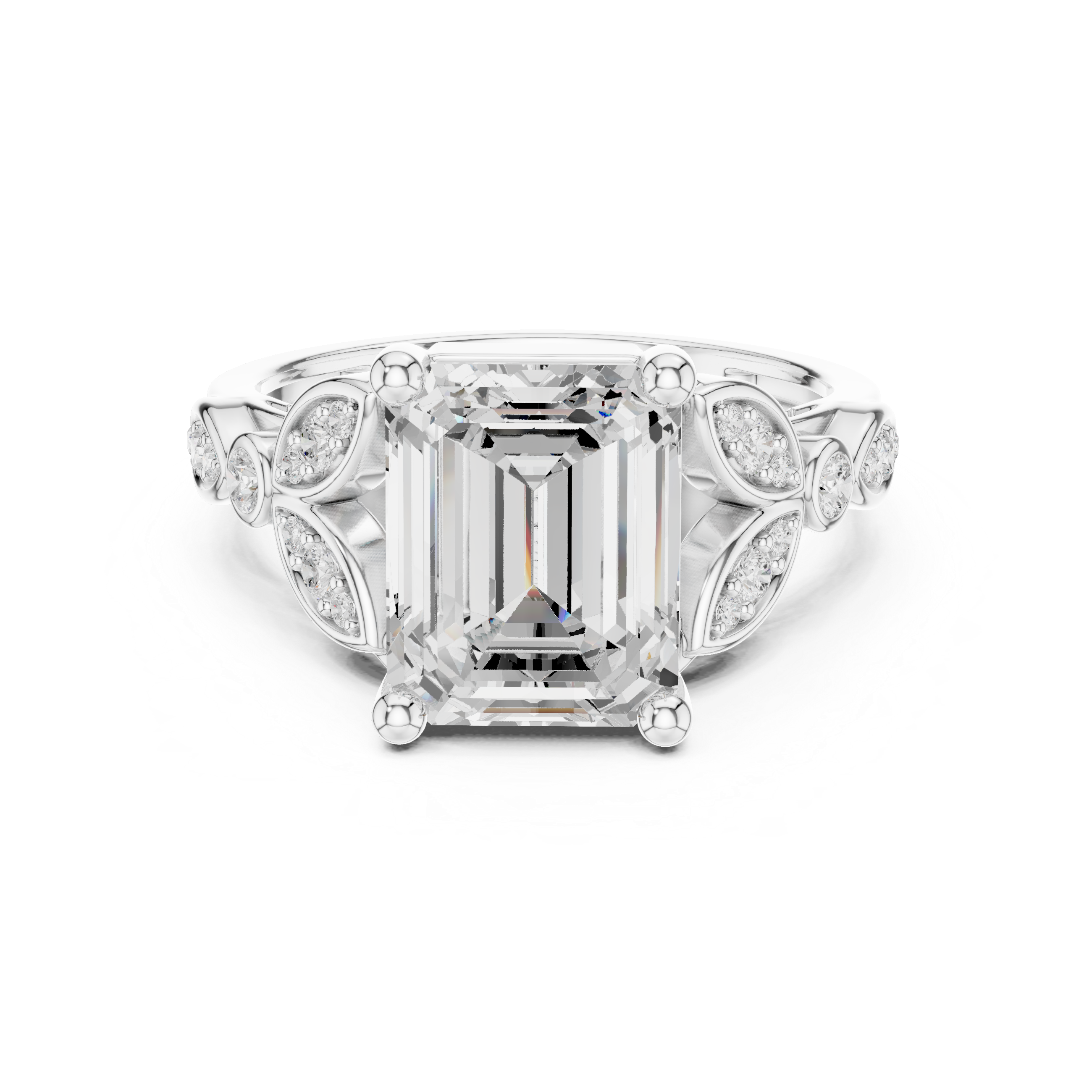 Vintage Emerald Cut Diamond Engagement Ring