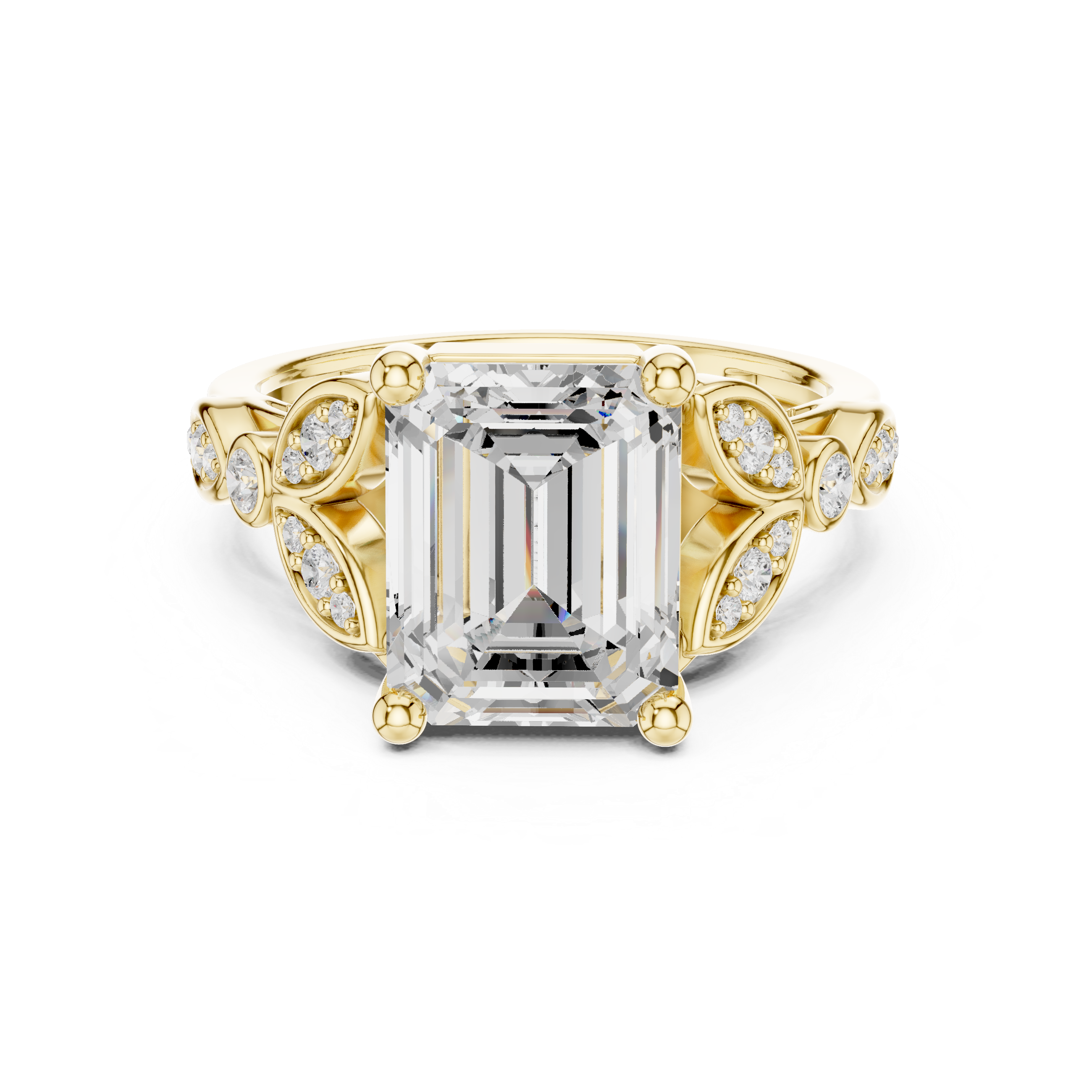 Vintage Emerald Cut Diamond Engagement Ring
