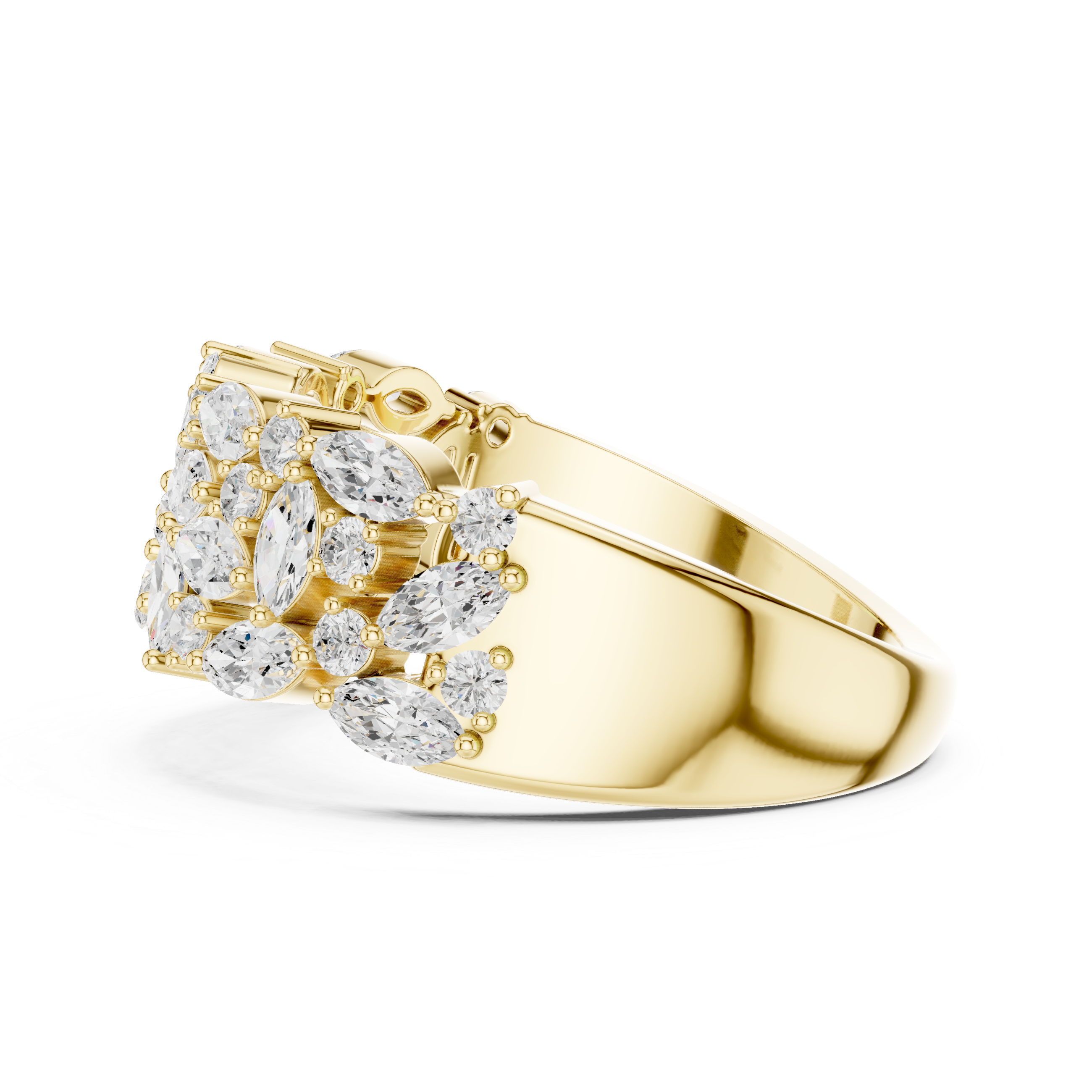 Wide Marquise Diamond Eternity Band Ring