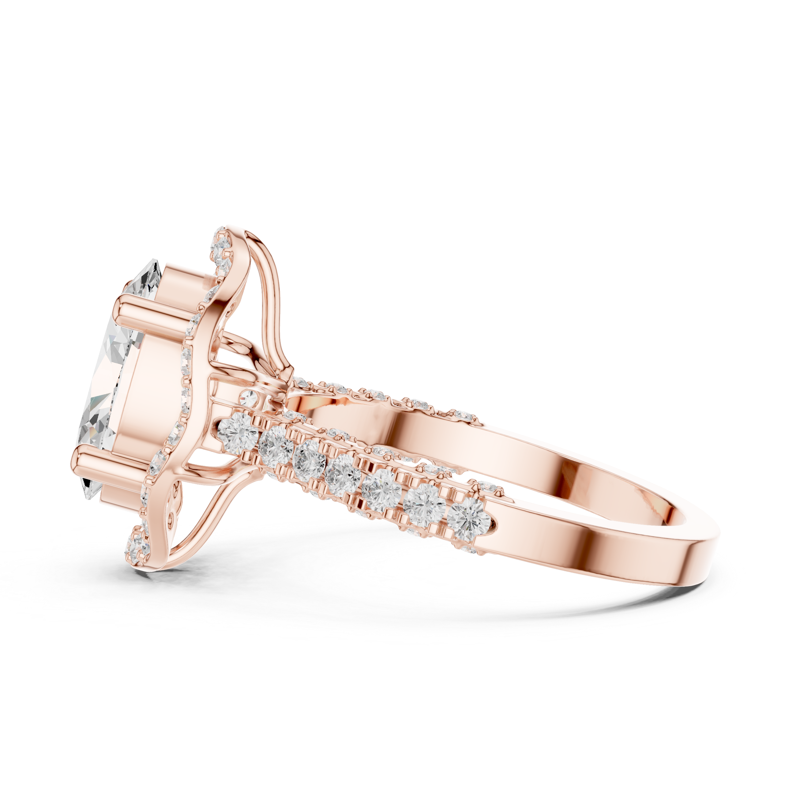 Oval Halo Diamond Engagement Ring