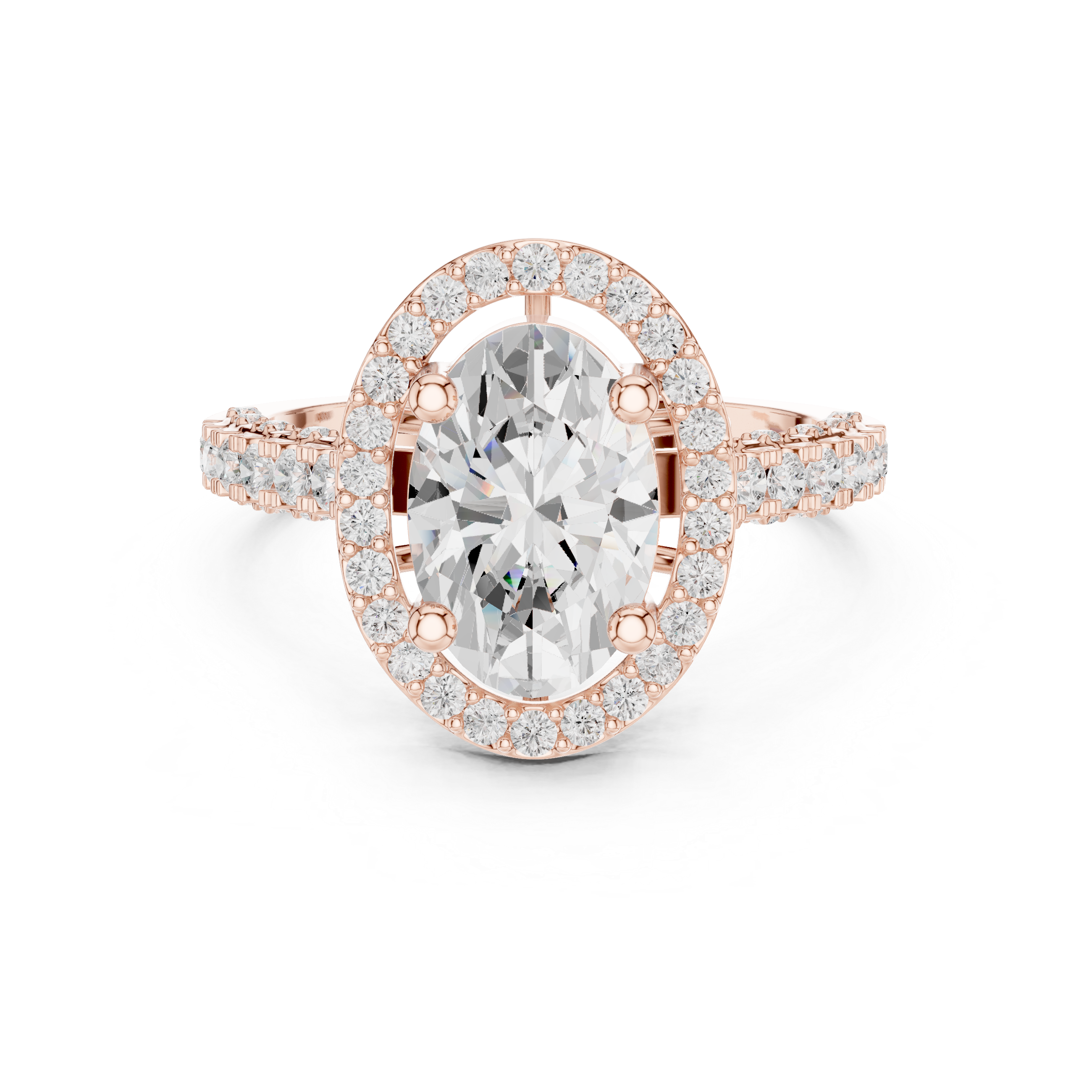 Oval Halo Diamond Engagement Ring