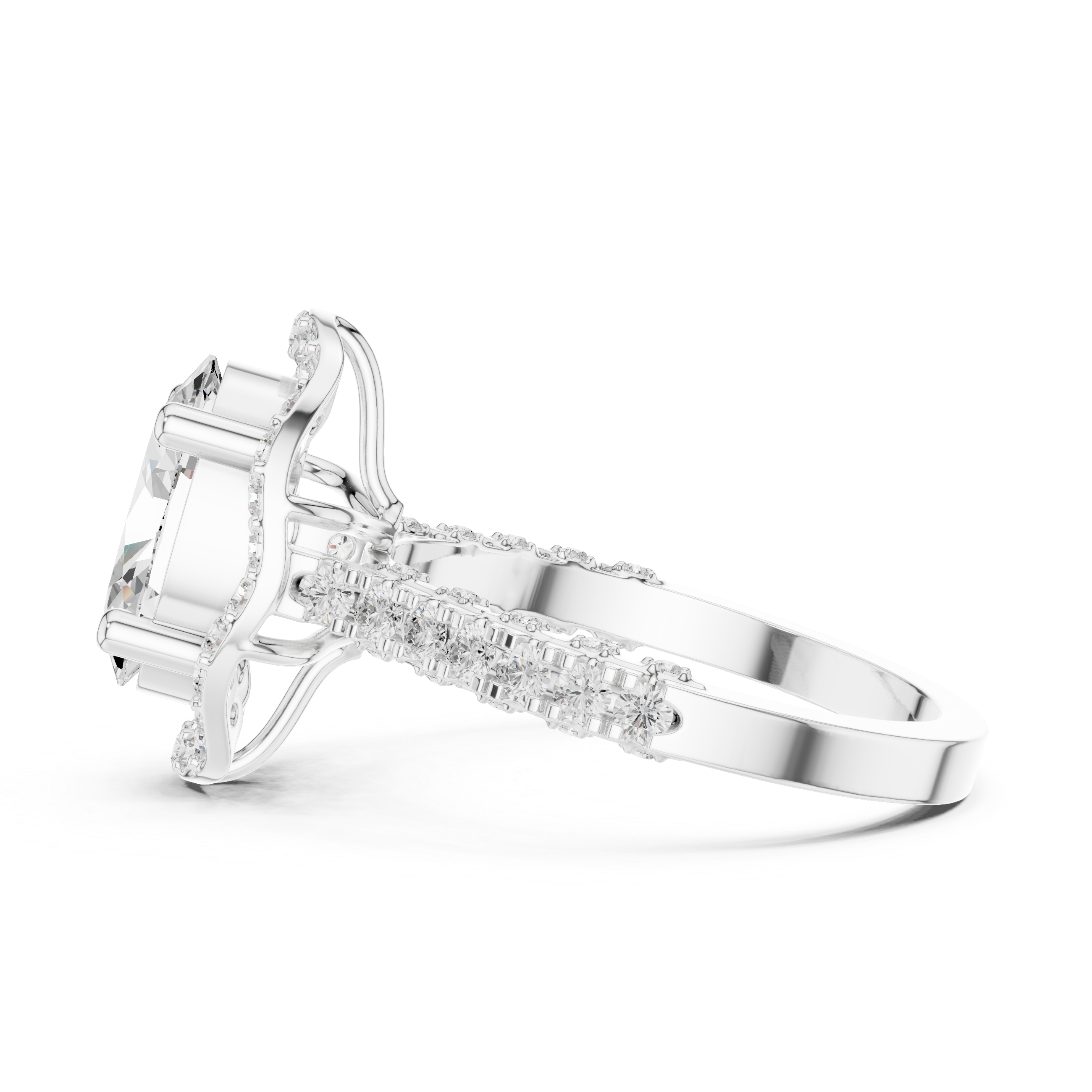 Oval Halo Diamond Engagement Ring
