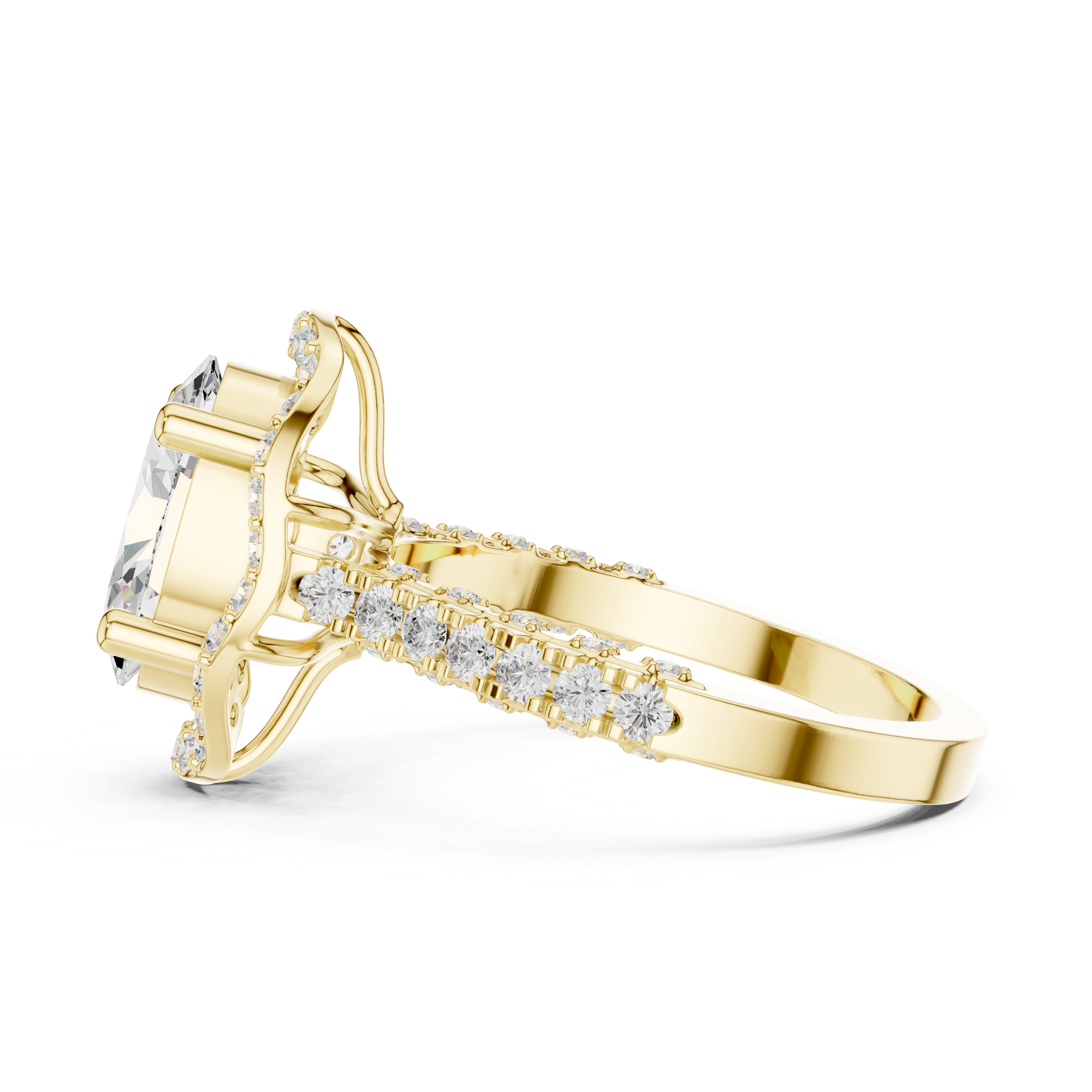 Oval Halo Diamond Engagement Ring