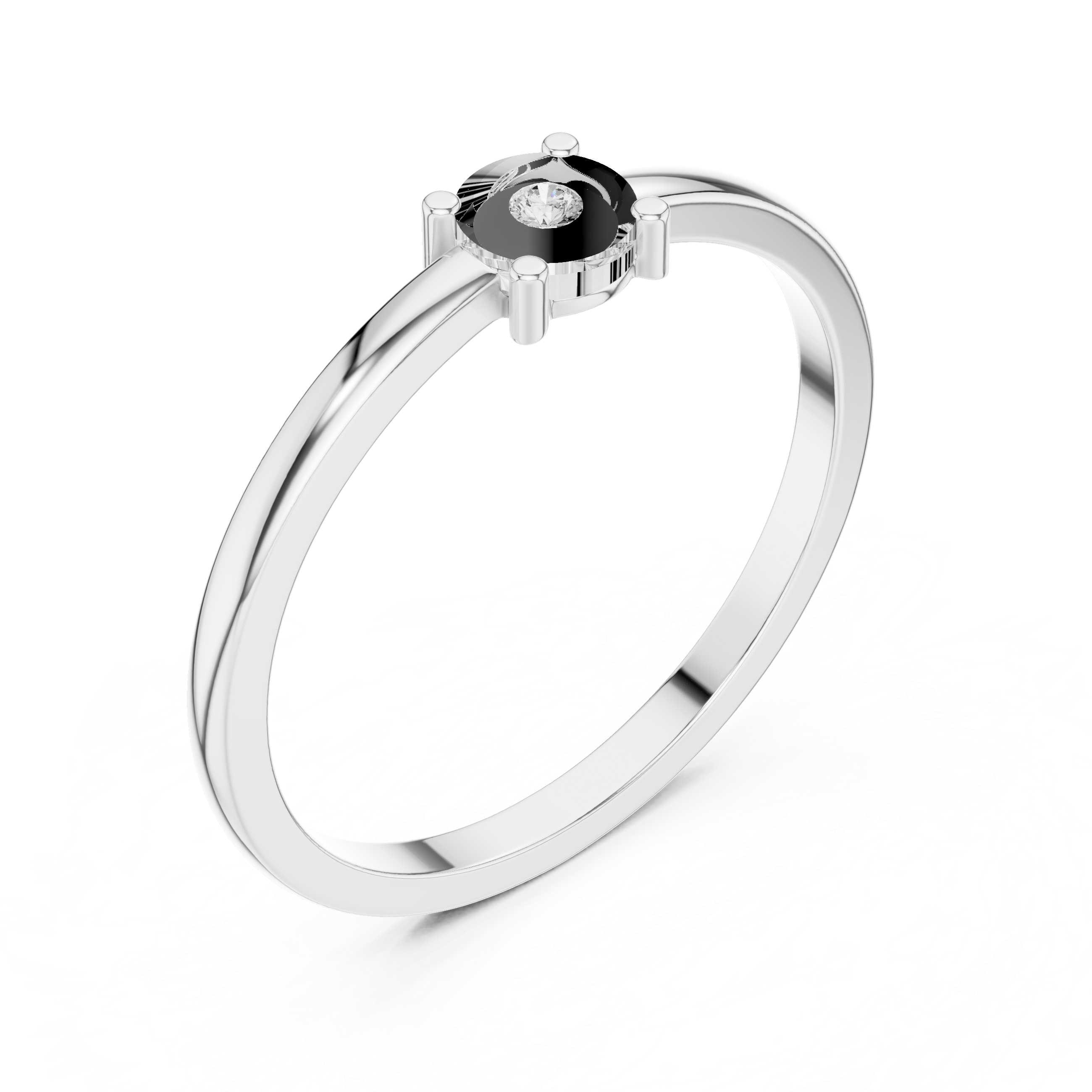 Minimalist Bezel Solitaire Diamond Ring