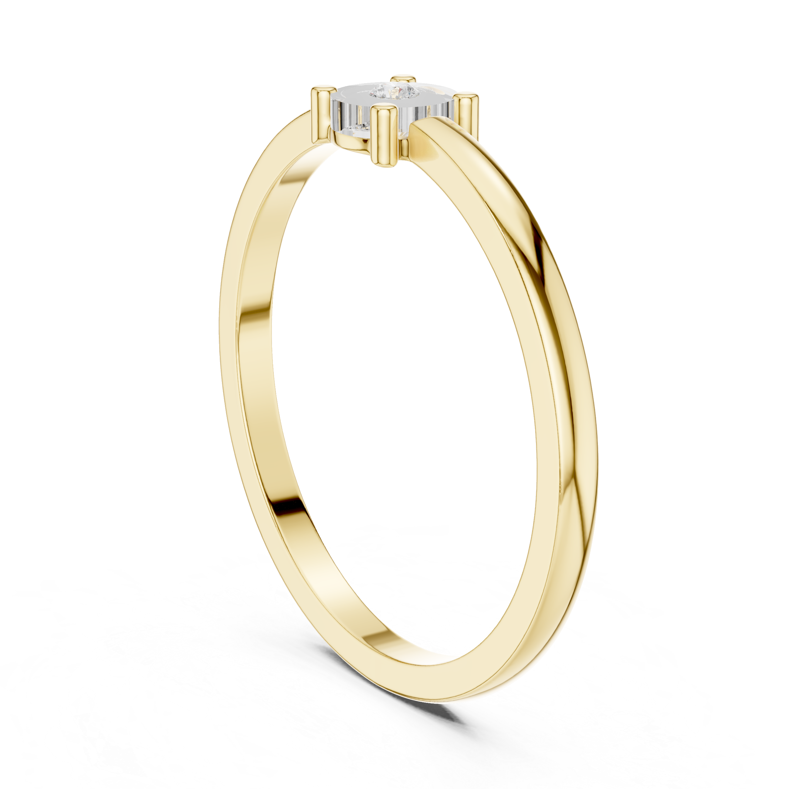 Minimalist Bezel Solitaire Diamond Ring