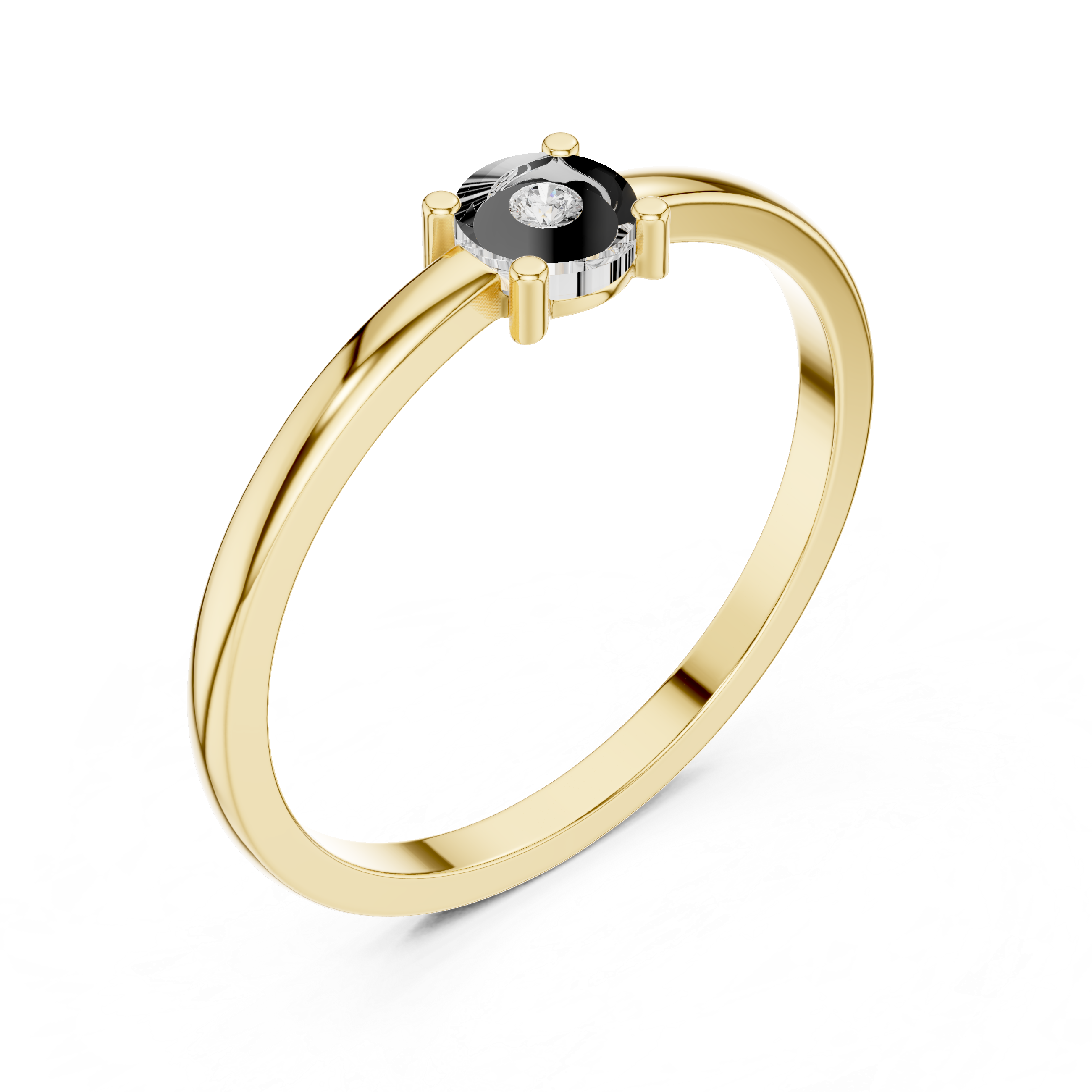 Minimalist Bezel Solitaire Diamond Ring