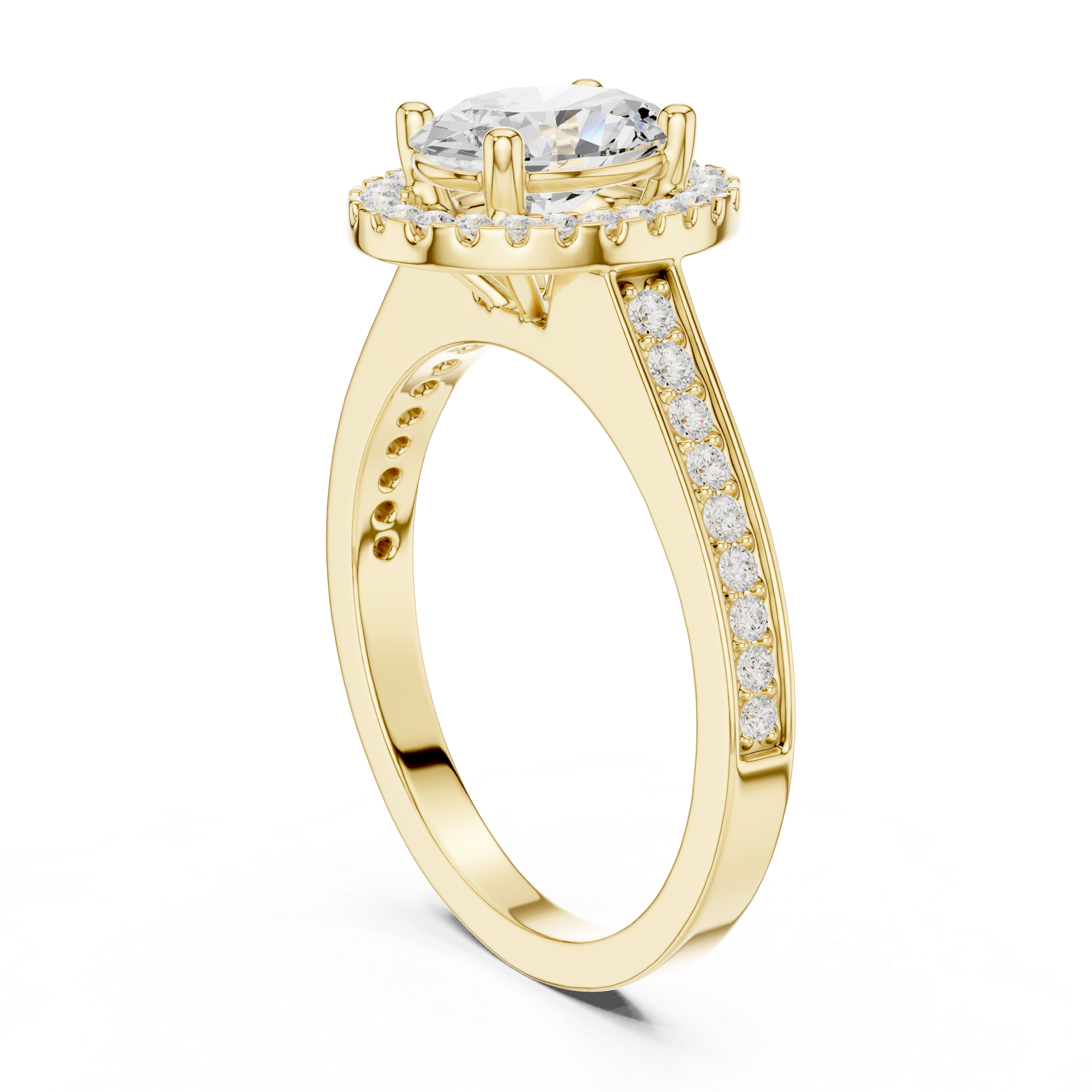 Oval Halo Diamond Engagement Ring