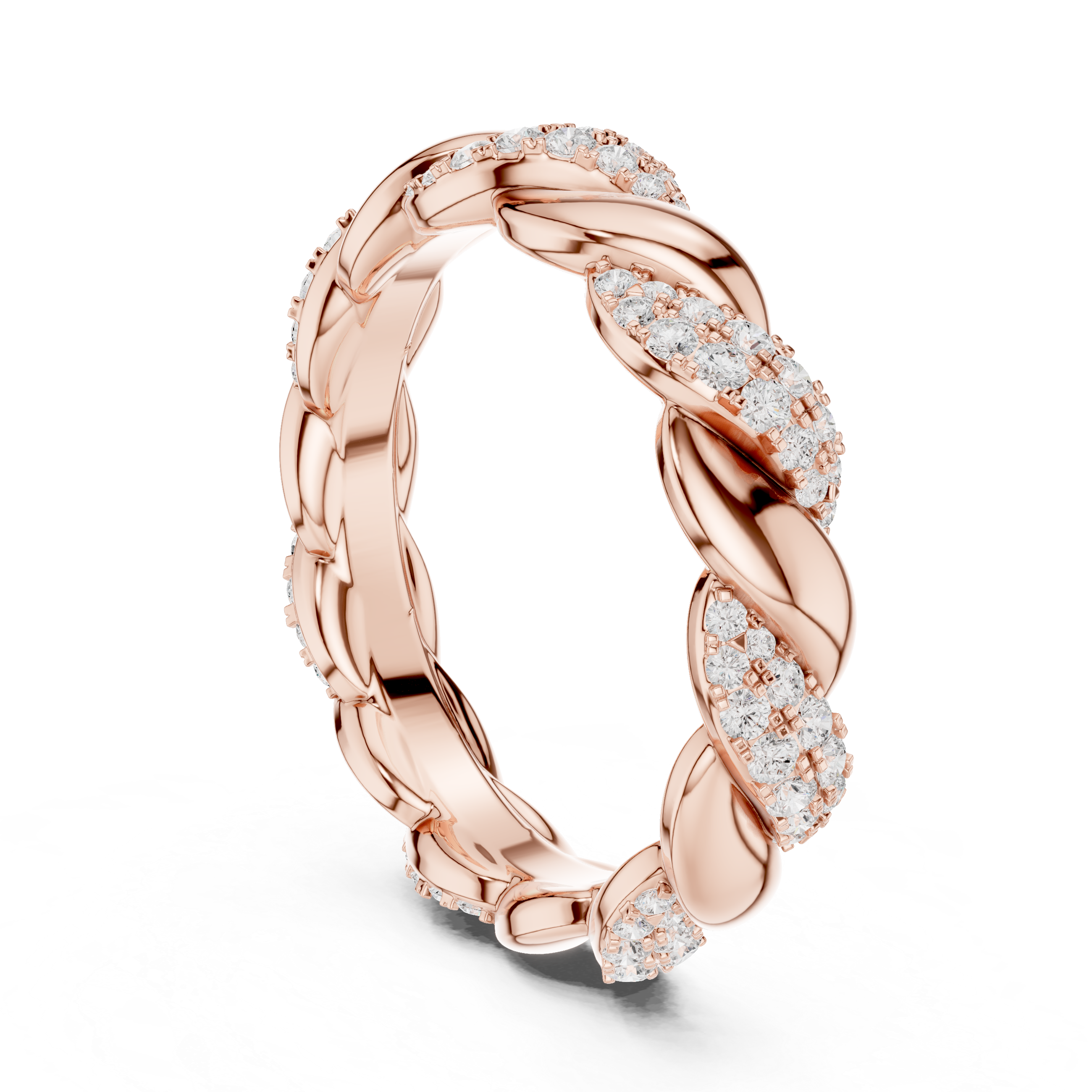 Twisted Diamond Eternity Band