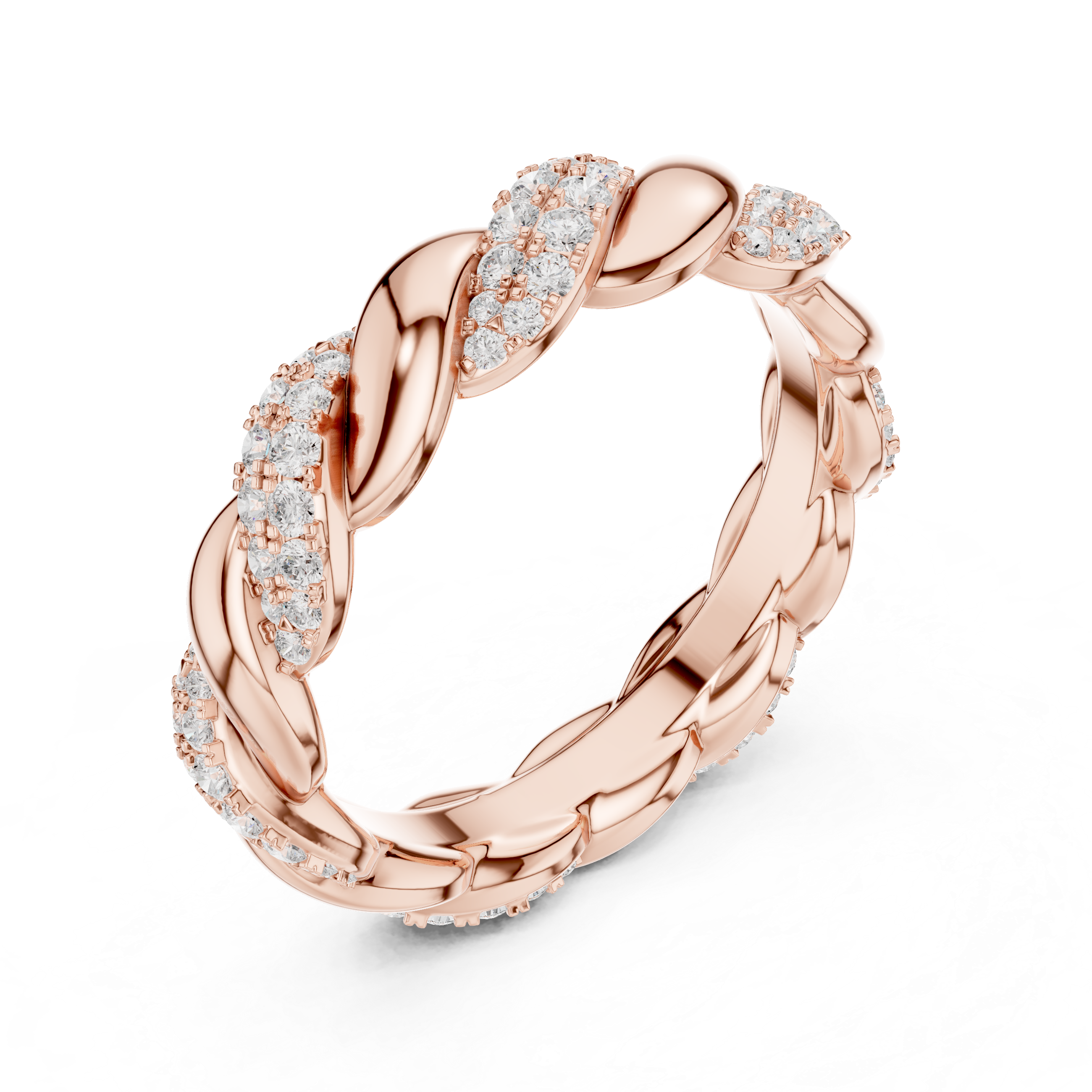 Twisted Diamond Eternity Band