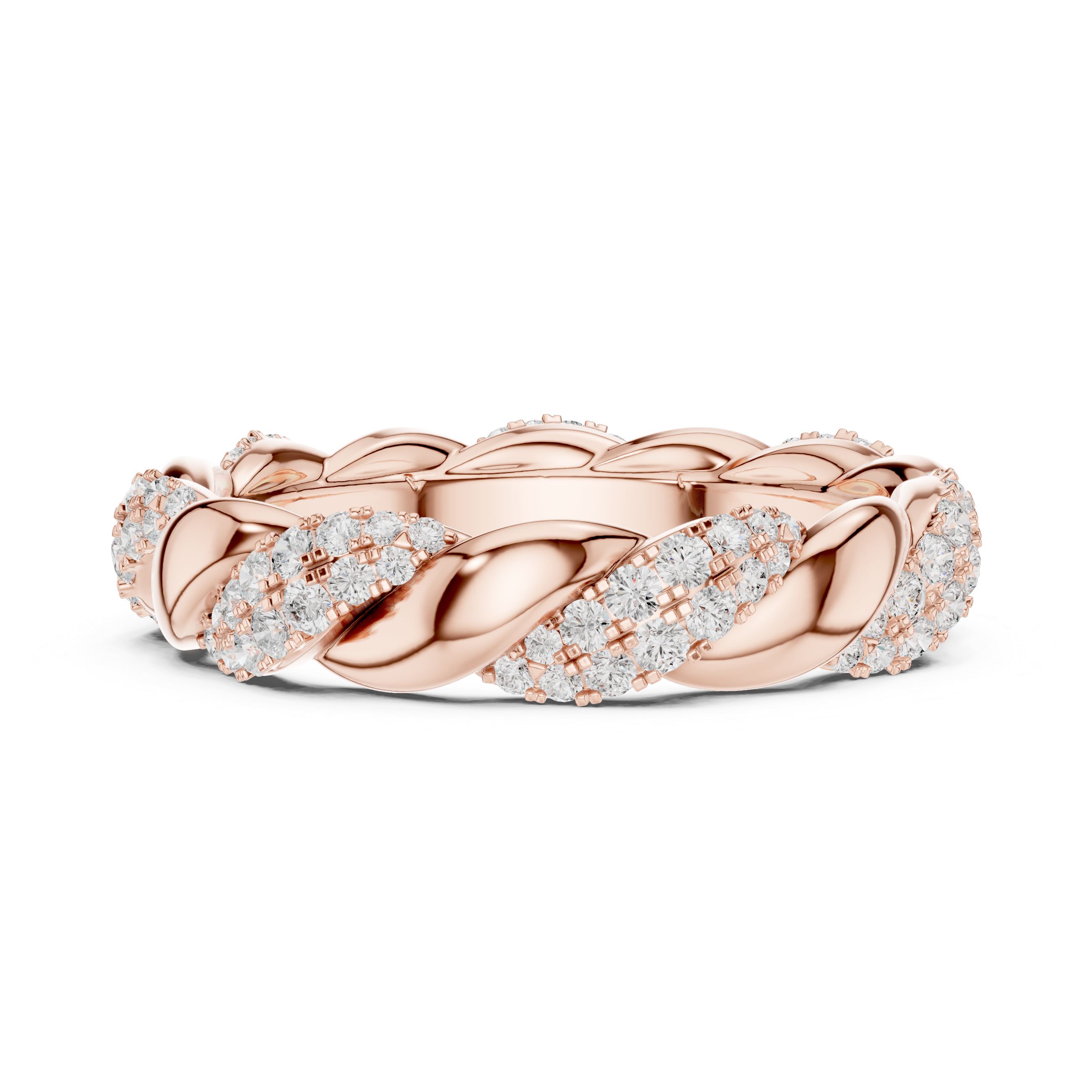 Twisted Diamond Eternity Band