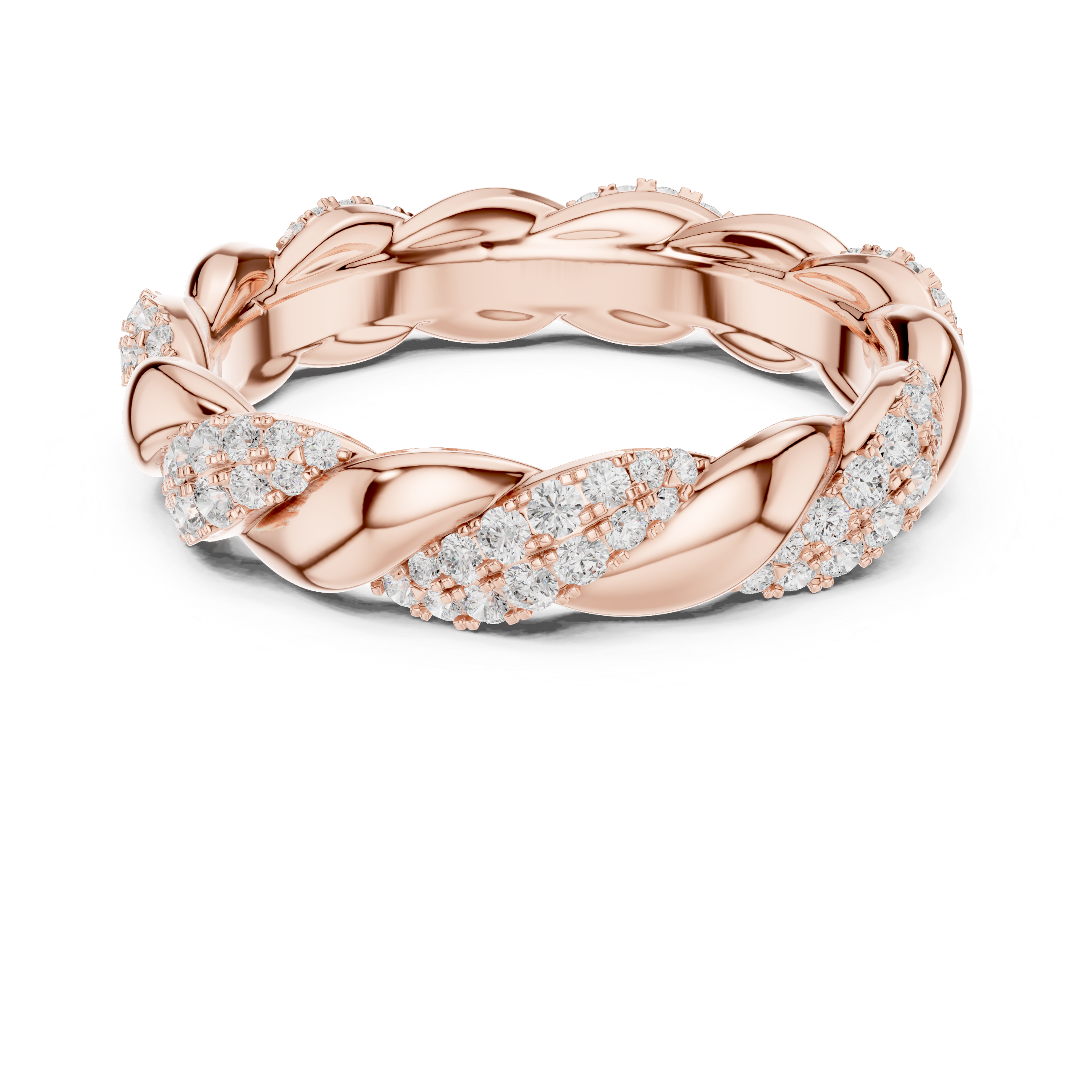 Twisted Diamond Eternity Band