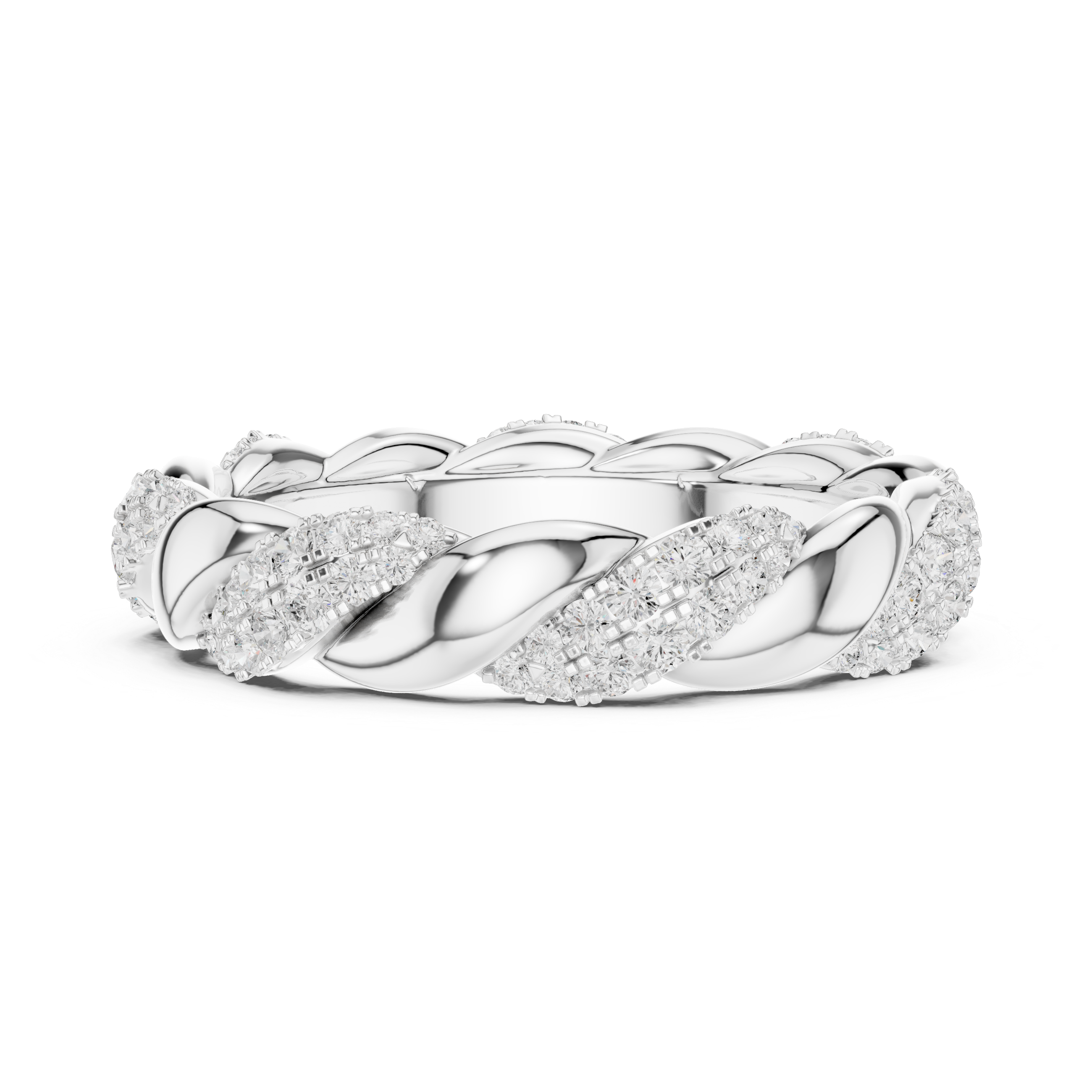 Twisted Diamond Eternity Band