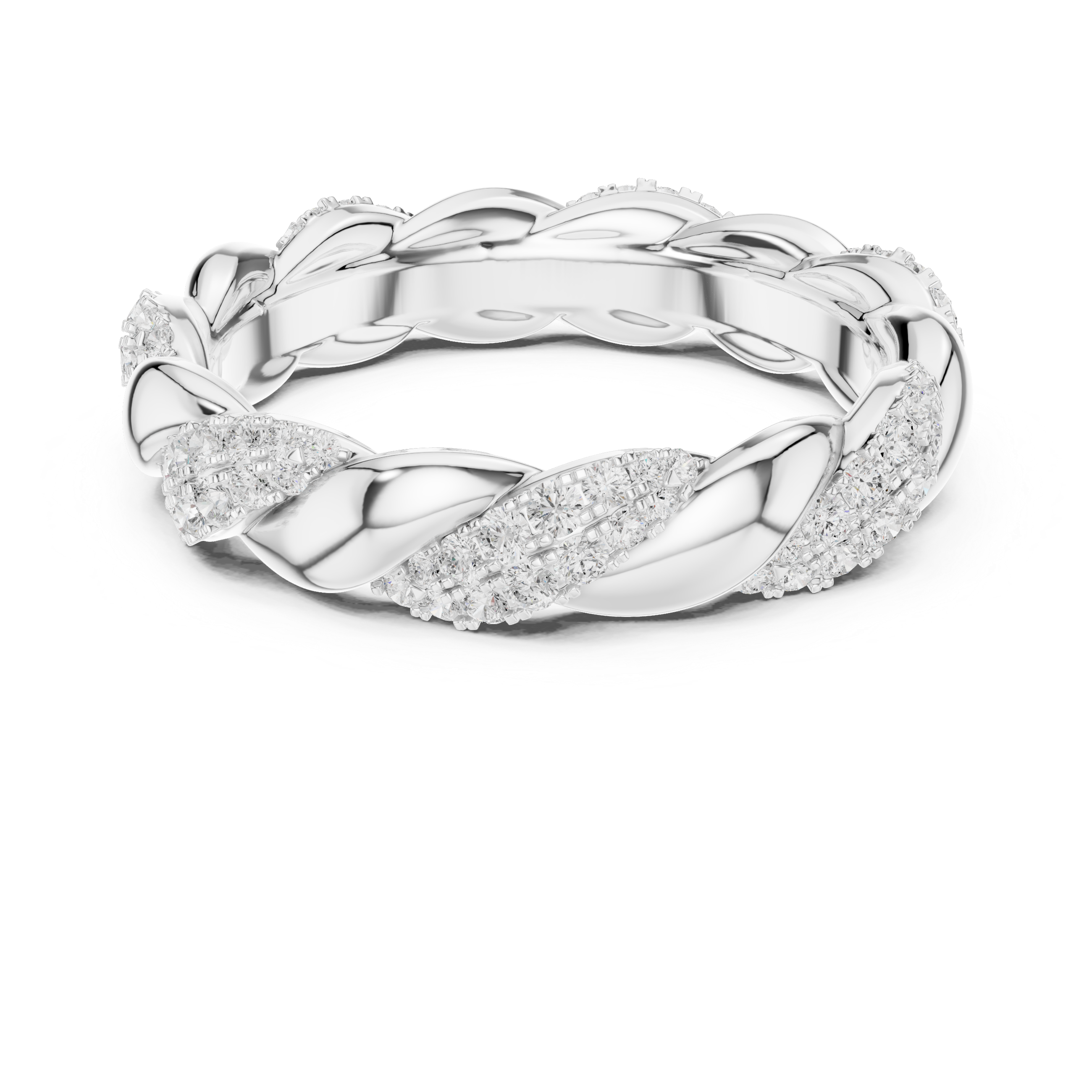 Twisted Diamond Eternity Band