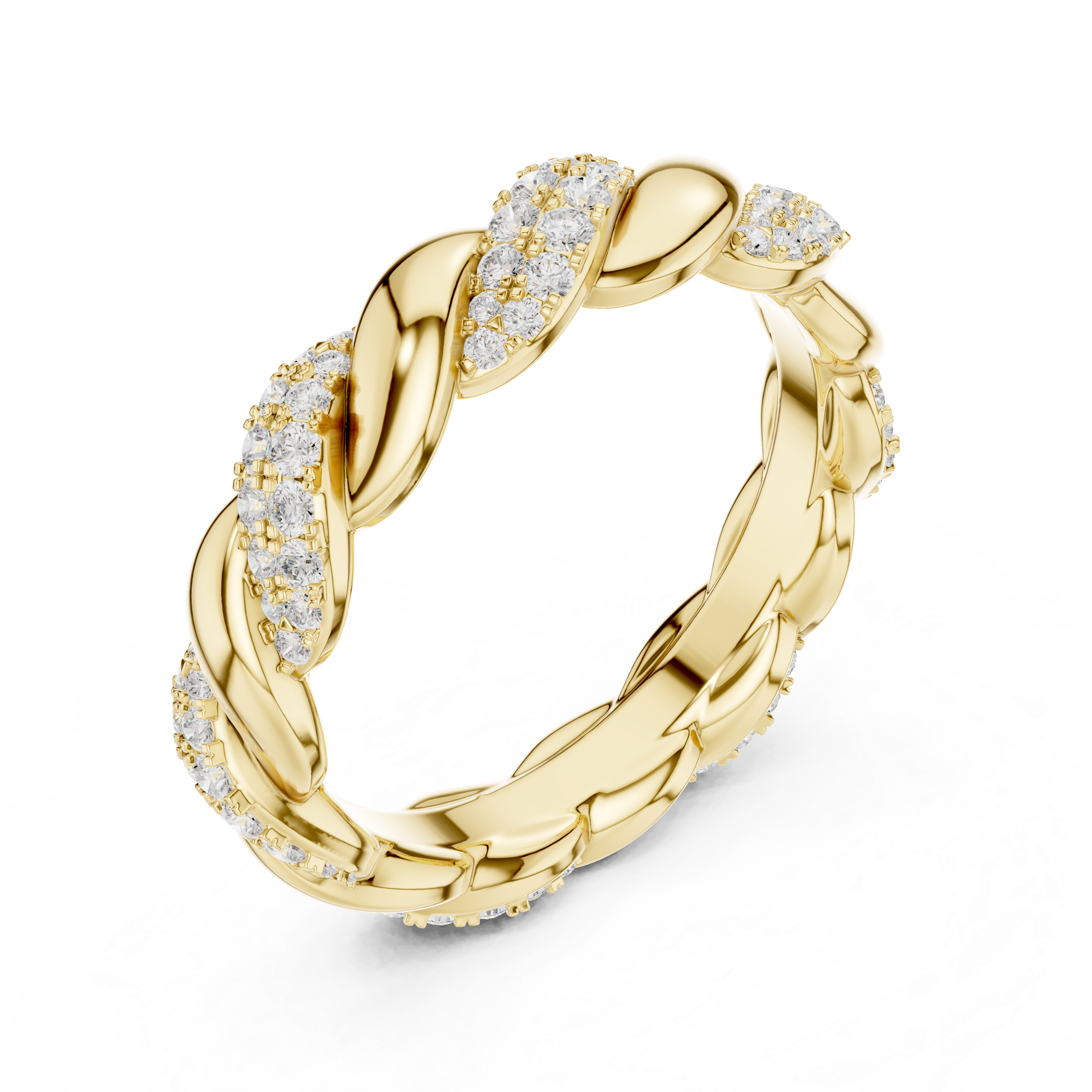 Twisted Diamond Eternity Band