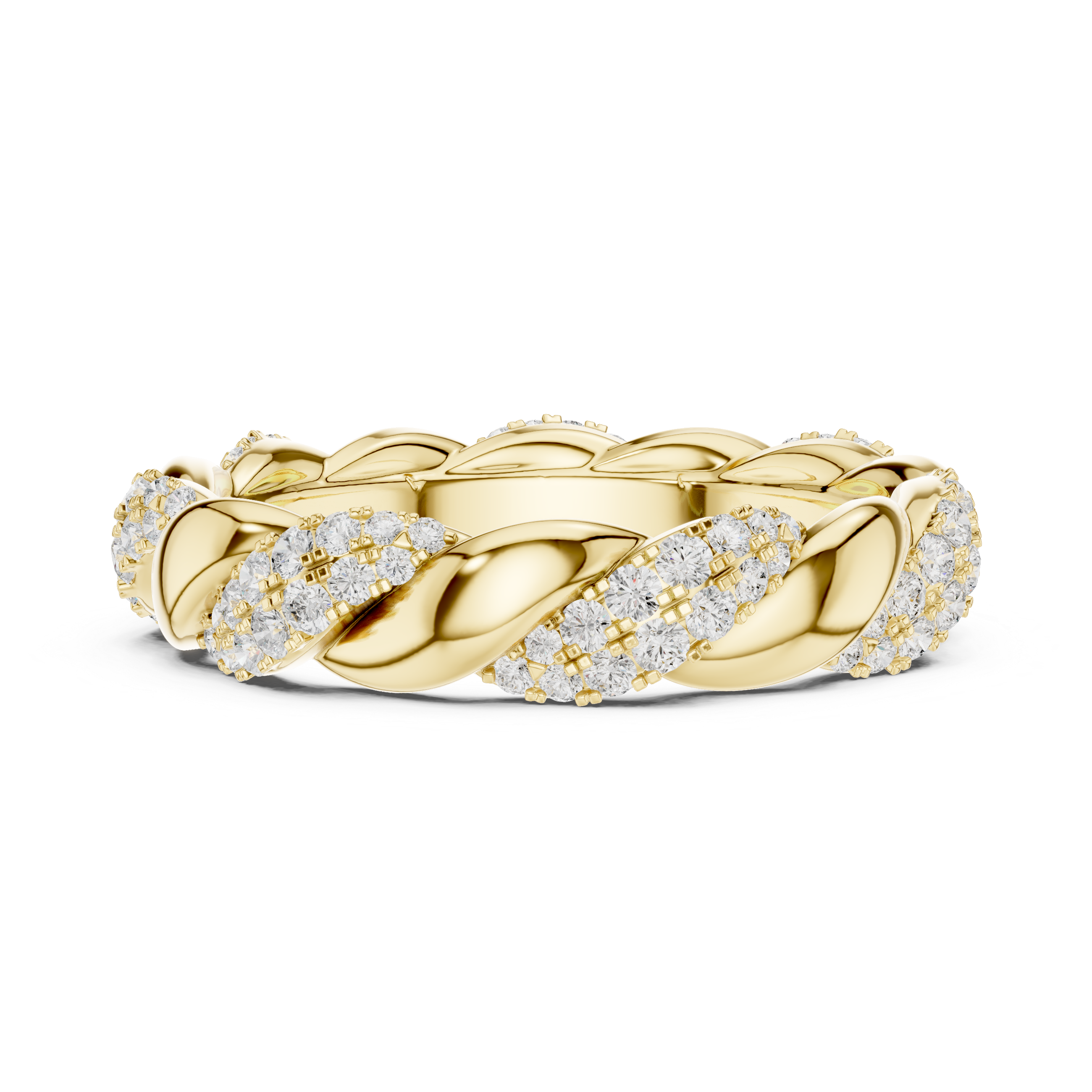 Twisted Diamond Eternity Band