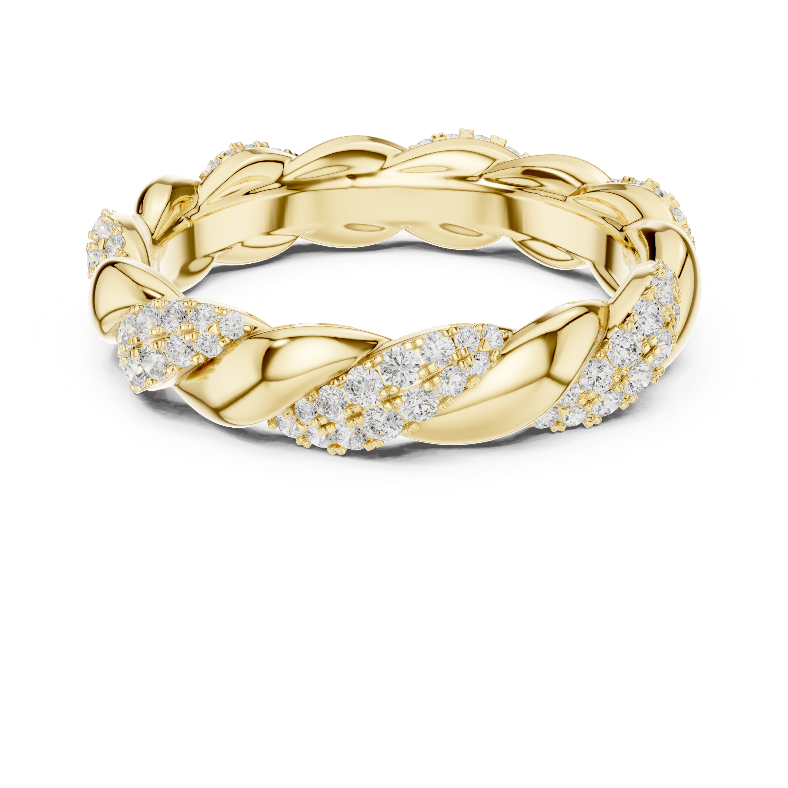 Twisted Diamond Eternity Band