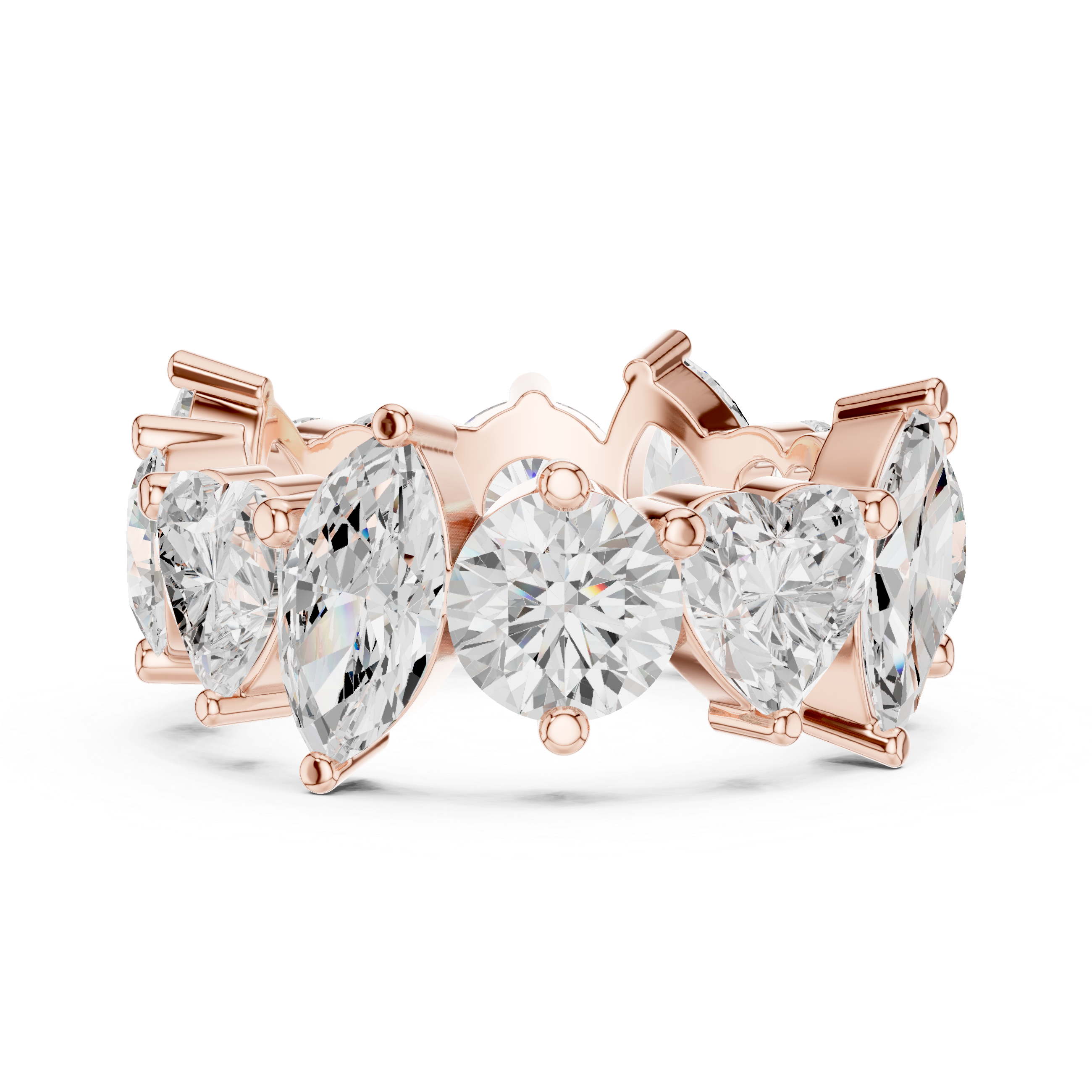 Mixed Cut Diamond Eternity Band