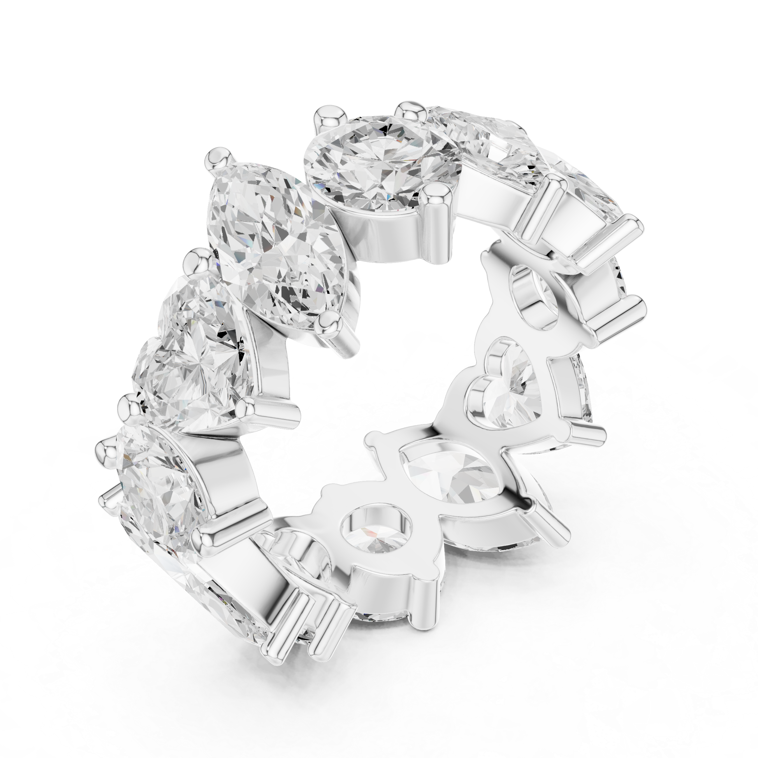 Mixed Cut Diamond Eternity Band